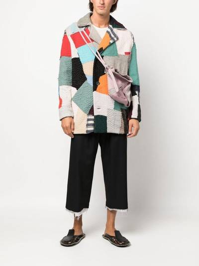 By Walid Jacob patchwork wool coat outlook
