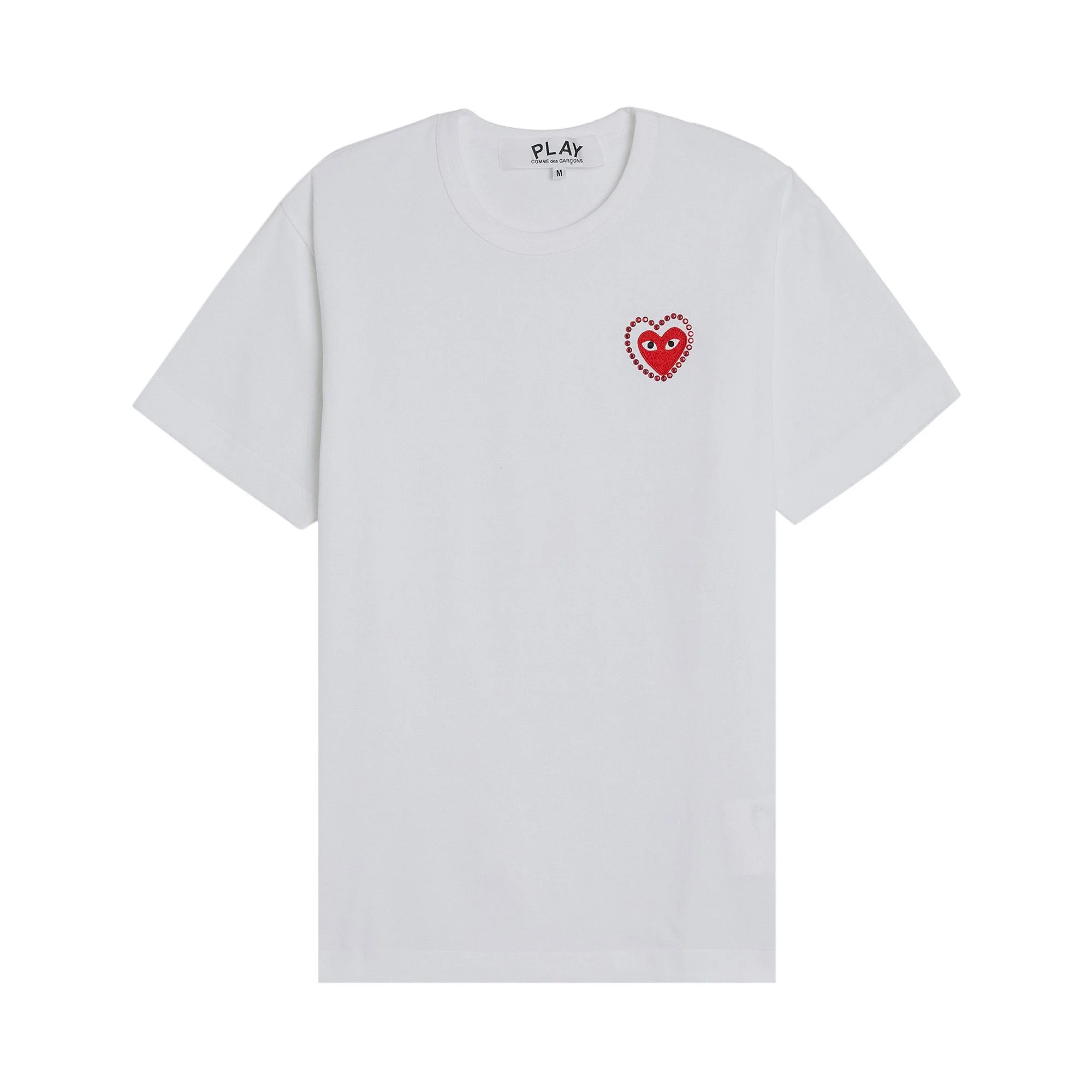 Comme des Garçons PLAY Metalstone Heart T-Shirt 'White/Red' - 1