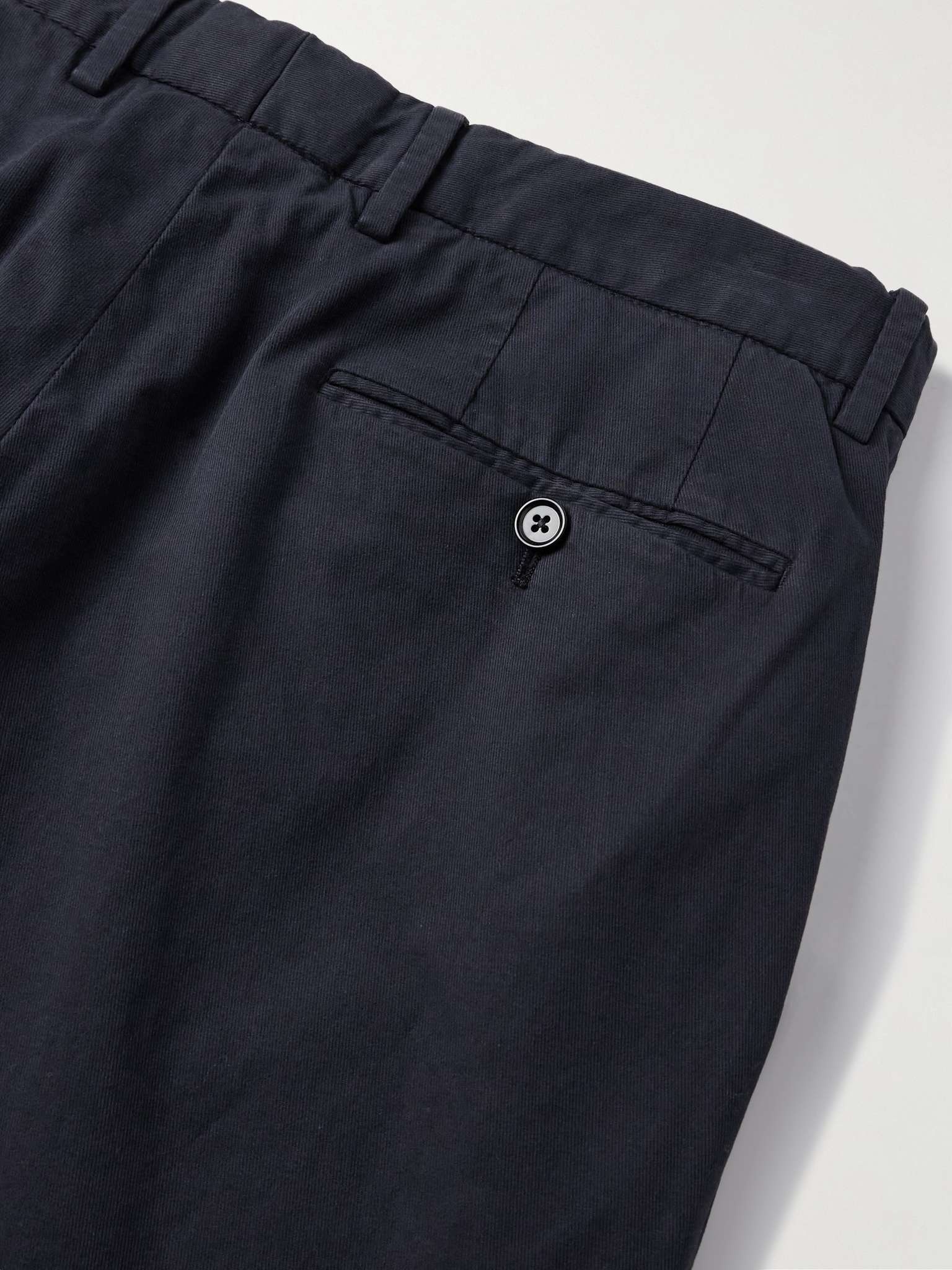 Slim-Fit Straight-Leg Stretch-Cotton Twill Trousers - 5