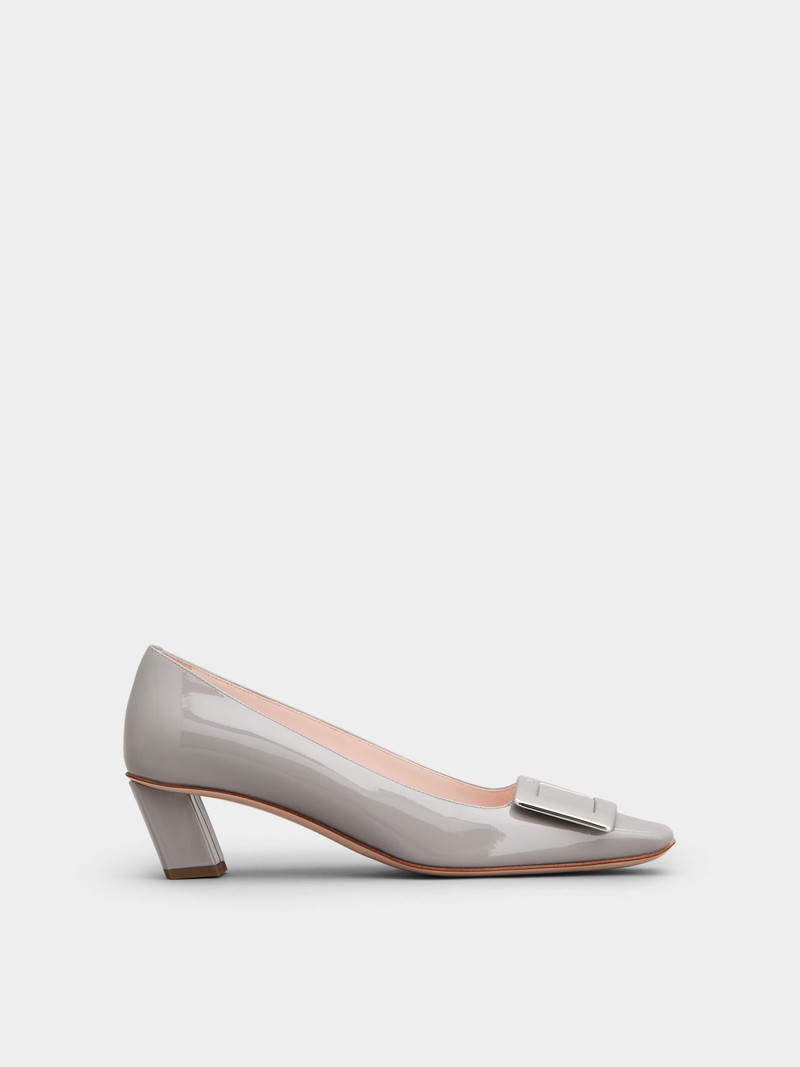 Belle Vivier Metal Buckle Pumps in Patent Leather - 1