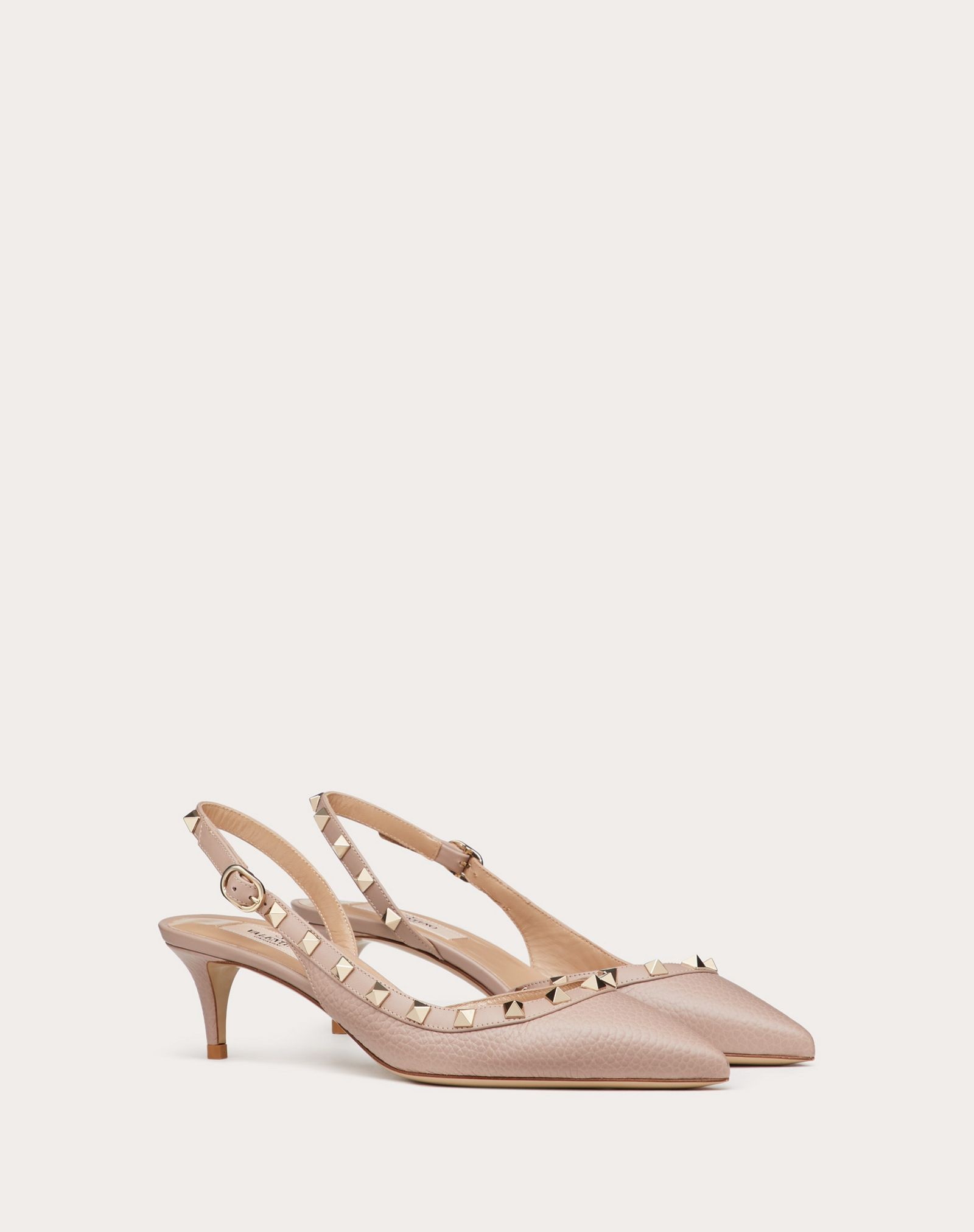 Rockstud Grainy Leather Slingback Pump 50 mm - 2