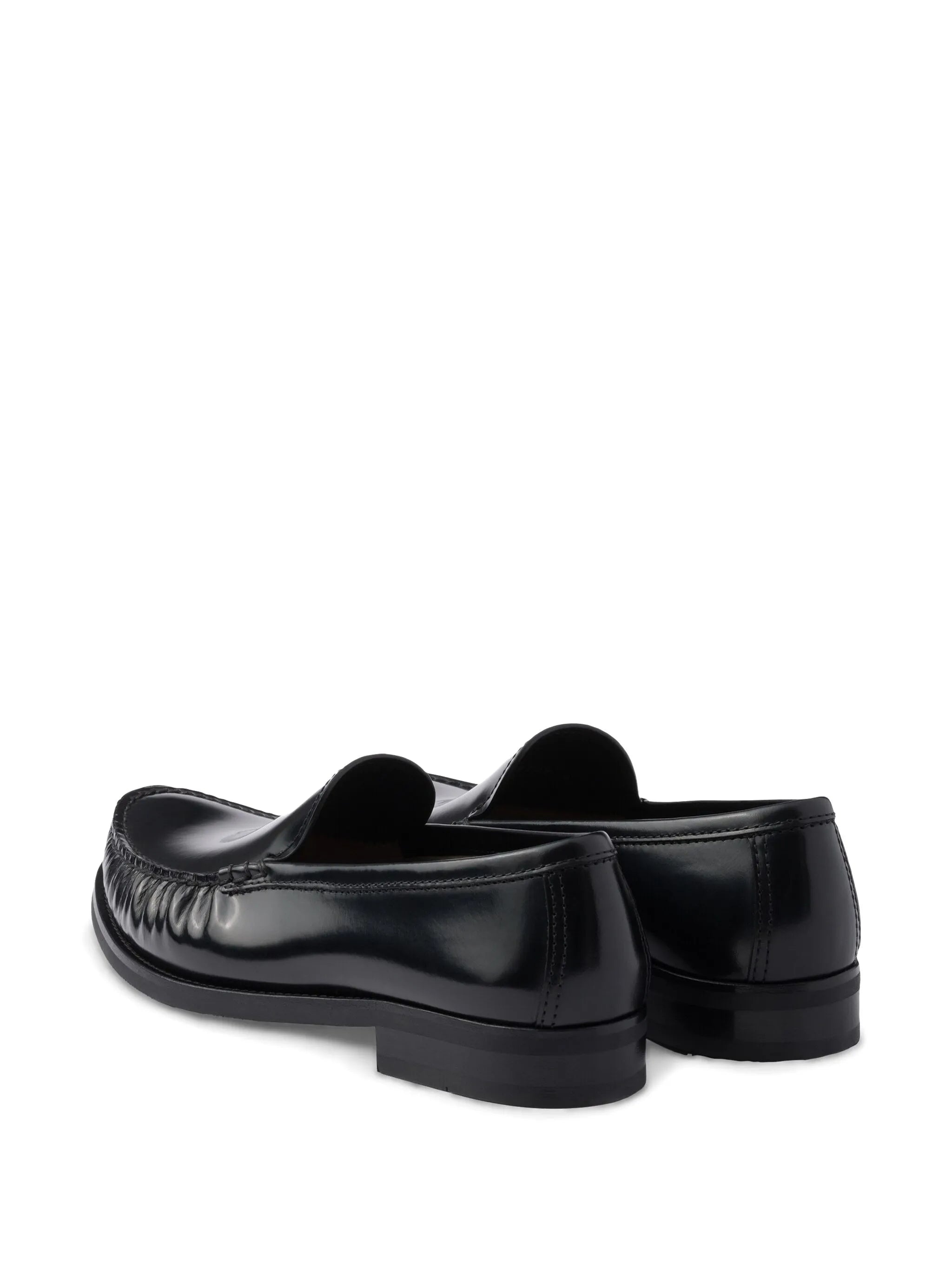 Prada Brushed-leather Loafers - 2