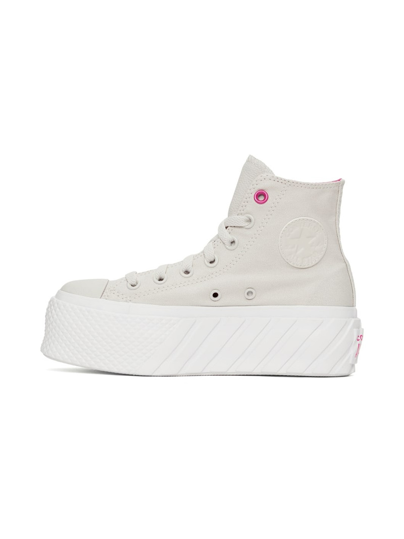 Beige Chuck Taylor All Star Lift Ripple High Sneakers 3