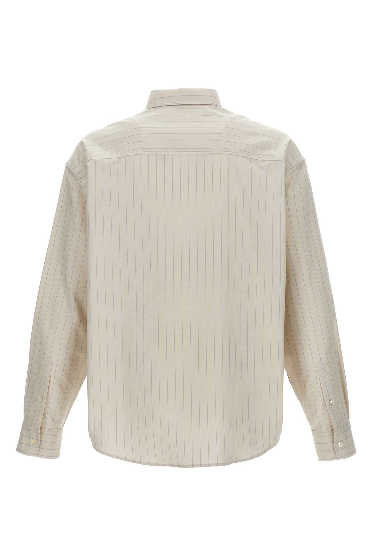 Logo embroidery striped shirt - 2