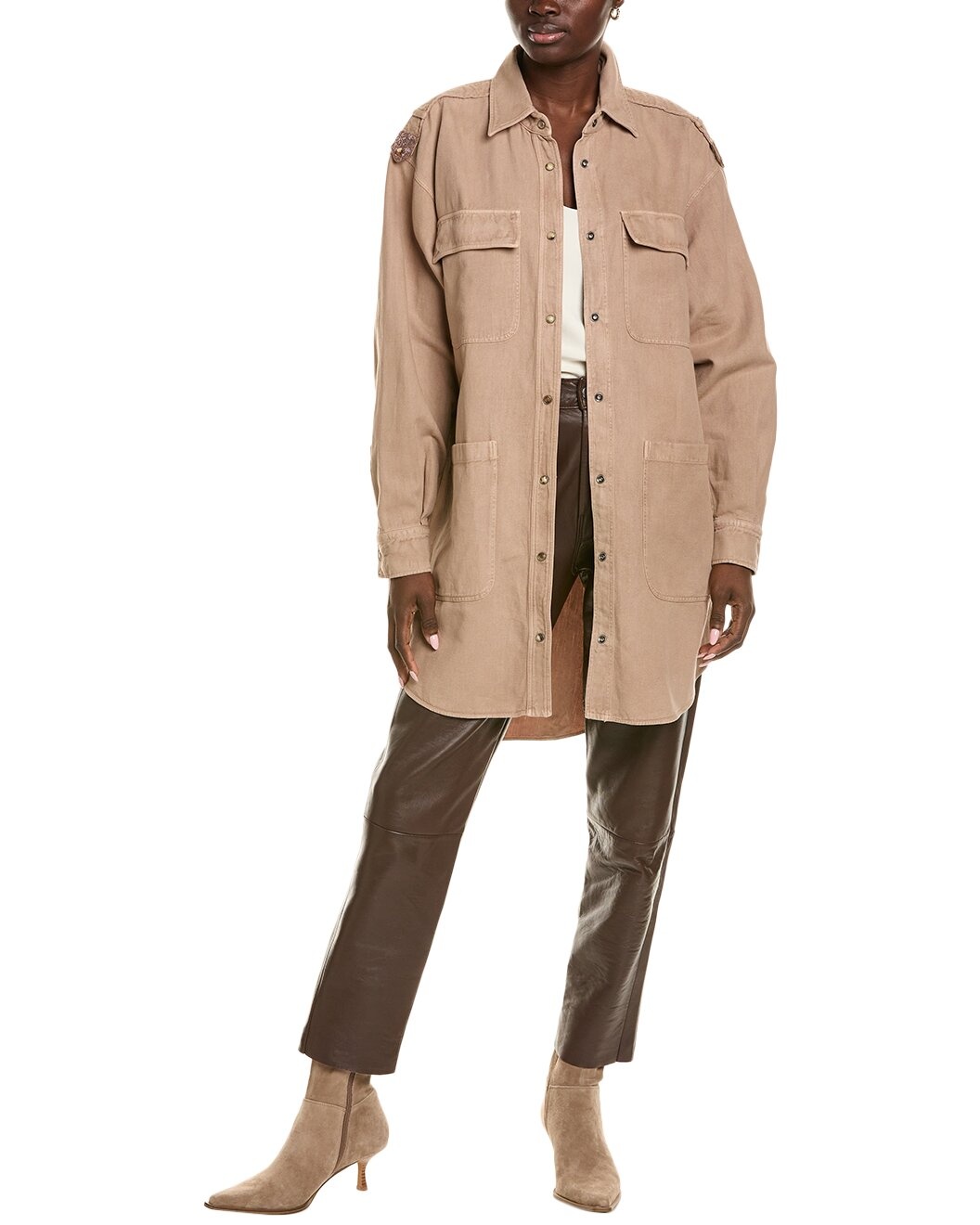 Brunello Cucinelli Linen-Blend T-Shirt Jacket - 1