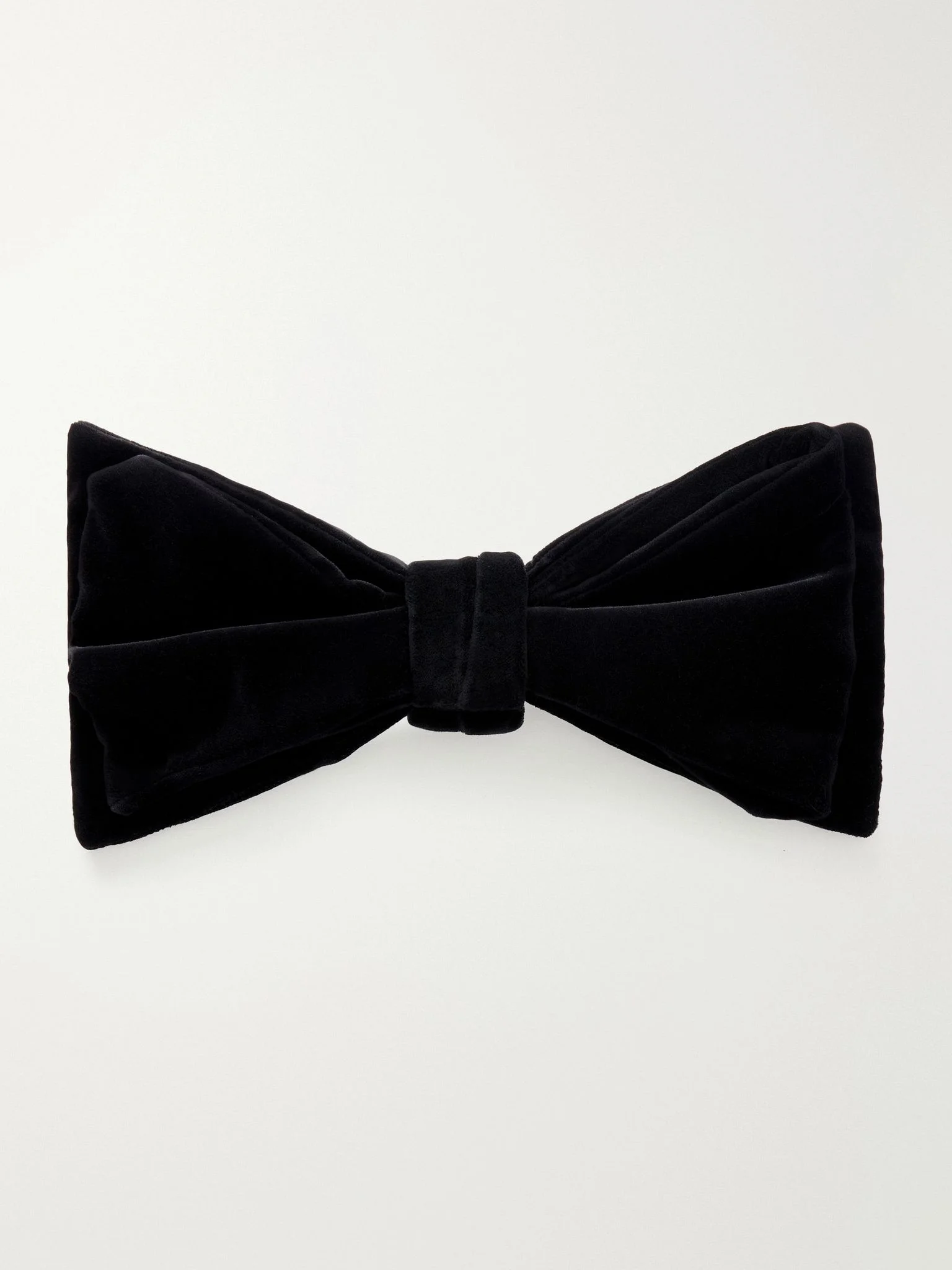 Enid cotton-velvet bow brooch Black - 1