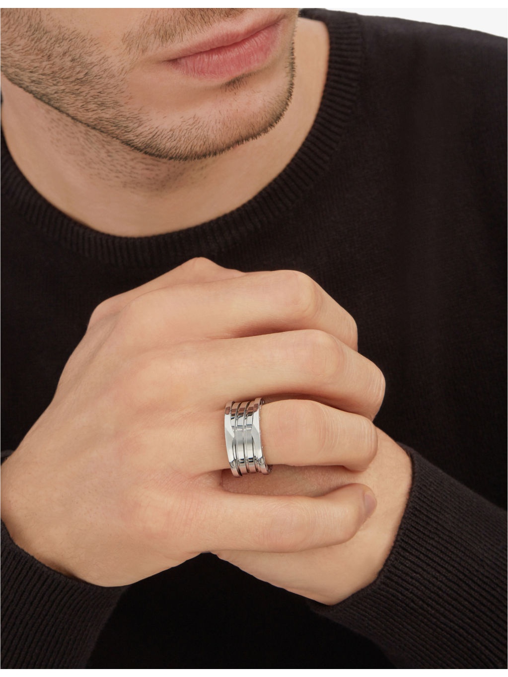 B.zero1 four-band 18ct white-gold ring - 2