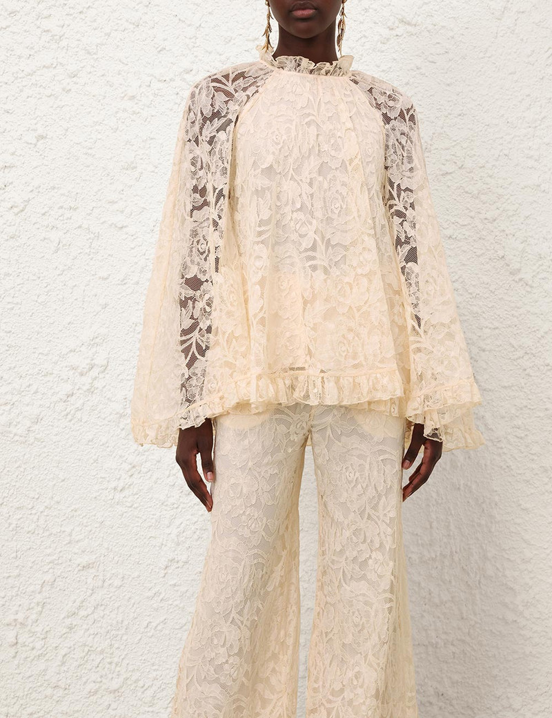 Zimmermann CAROUSEL LACE ANGEL BLOUSE outlook