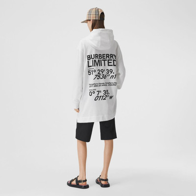 Burberry Coordinates Print Cotton Oversized Hoodie outlook