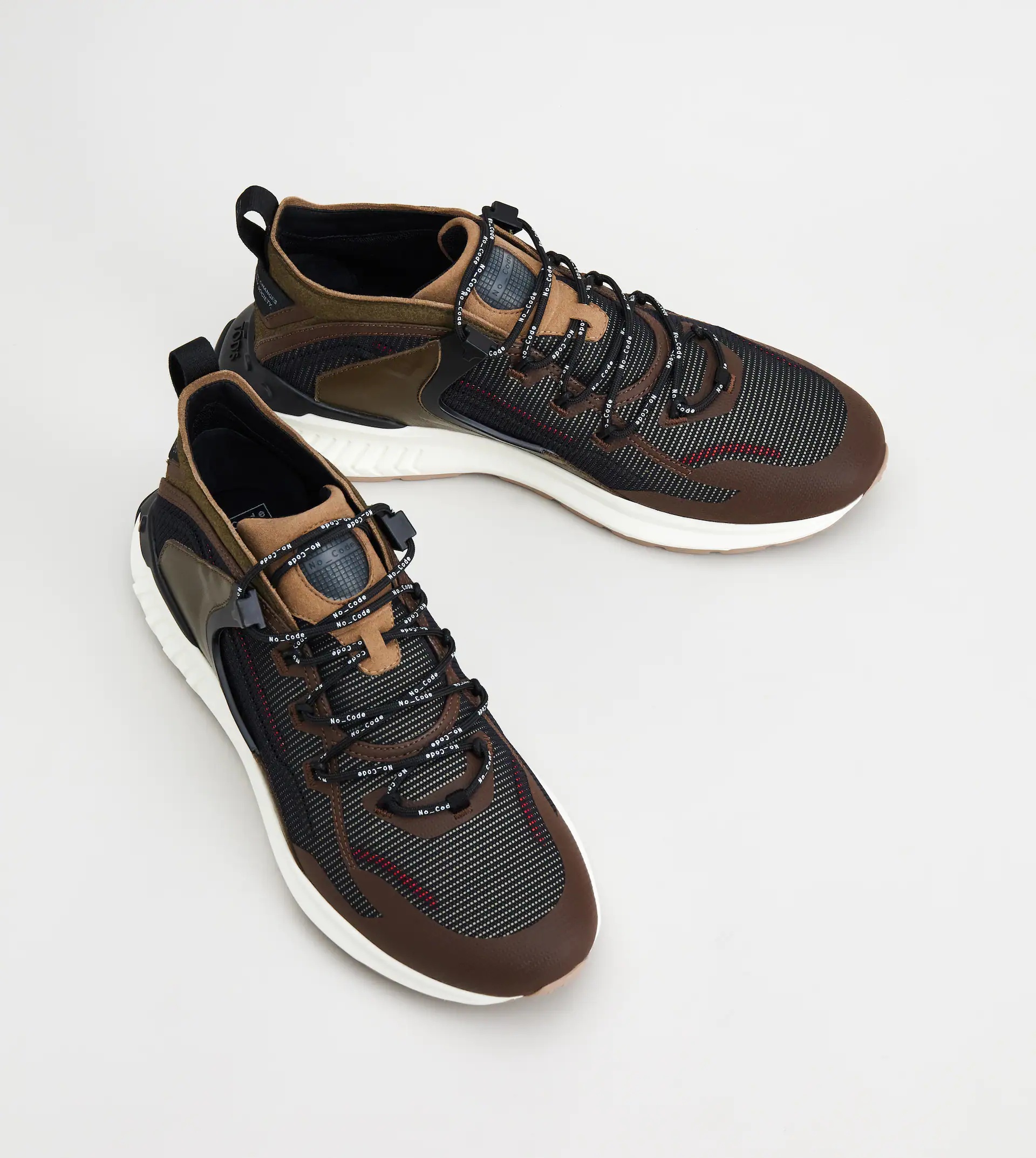 NO_CODE J IN TECHNICAL FABRIC AND LEATHER - BLACK, BROWN - 3