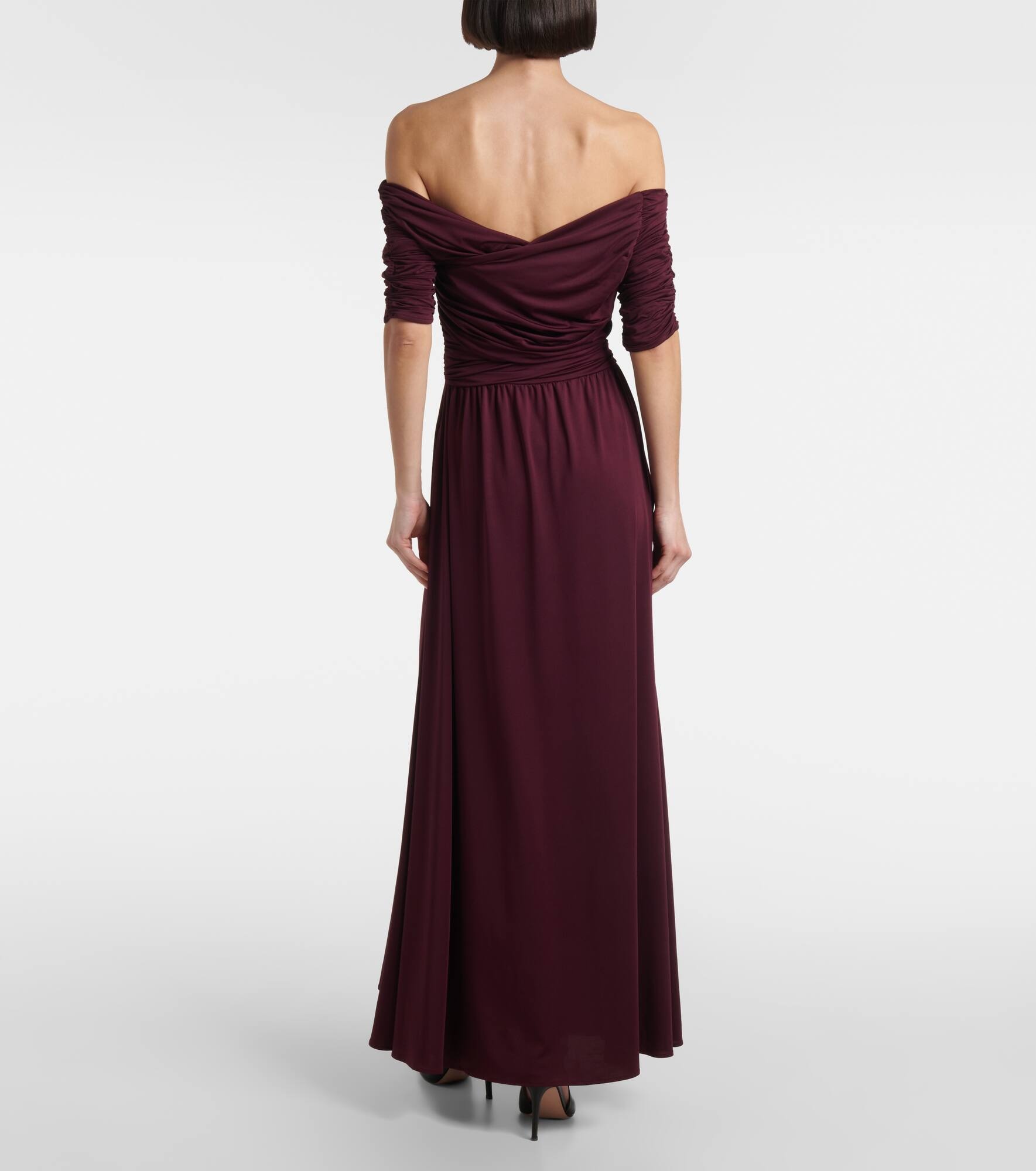 Charlotte ruched jersey midi dress - 3