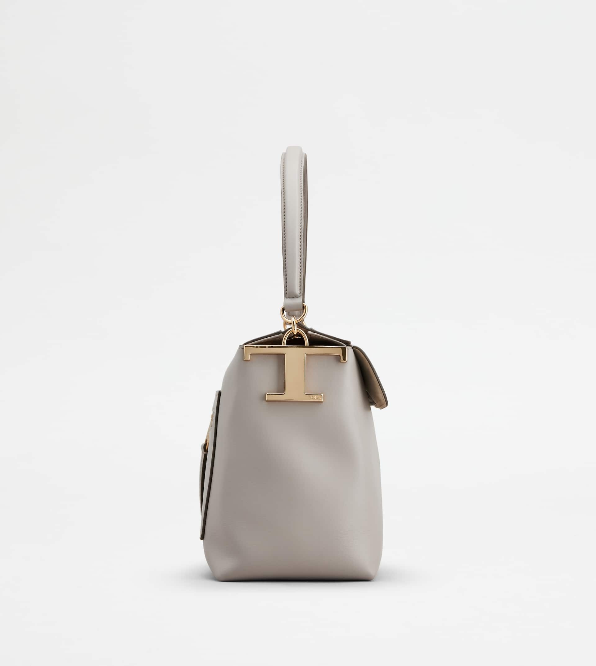 TOD'S T CASE BAULETTO IN LEATHER SMALL - GREY - 2