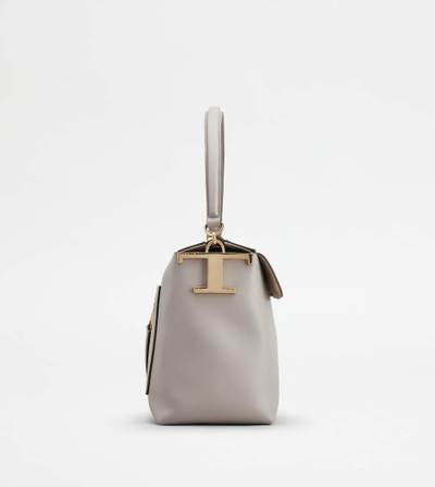 Tod's TOD'S T CASE BAULETTO IN LEATHER SMALL - GREY outlook