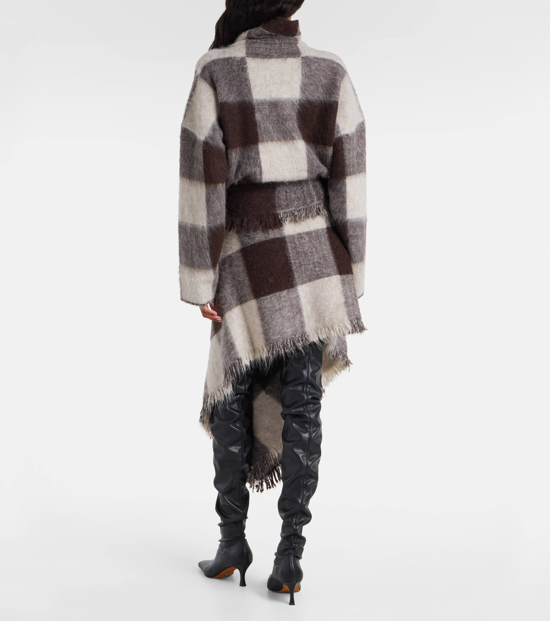 Kai checked alpaca and wool-blend miniskirt - 3
