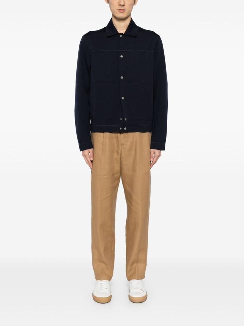 ZEGNA spread-collar knitted cardigan outlook