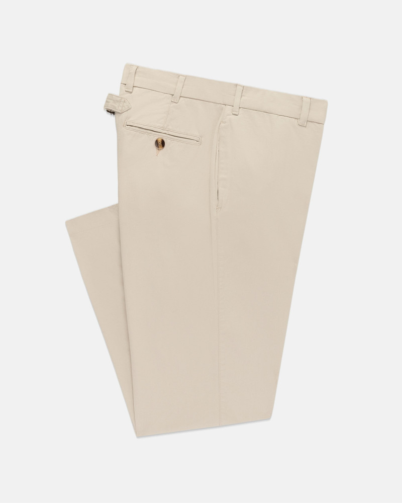 STONE CINCH-BACK COTTON CHINO TROUSER - TRIM FIT 1