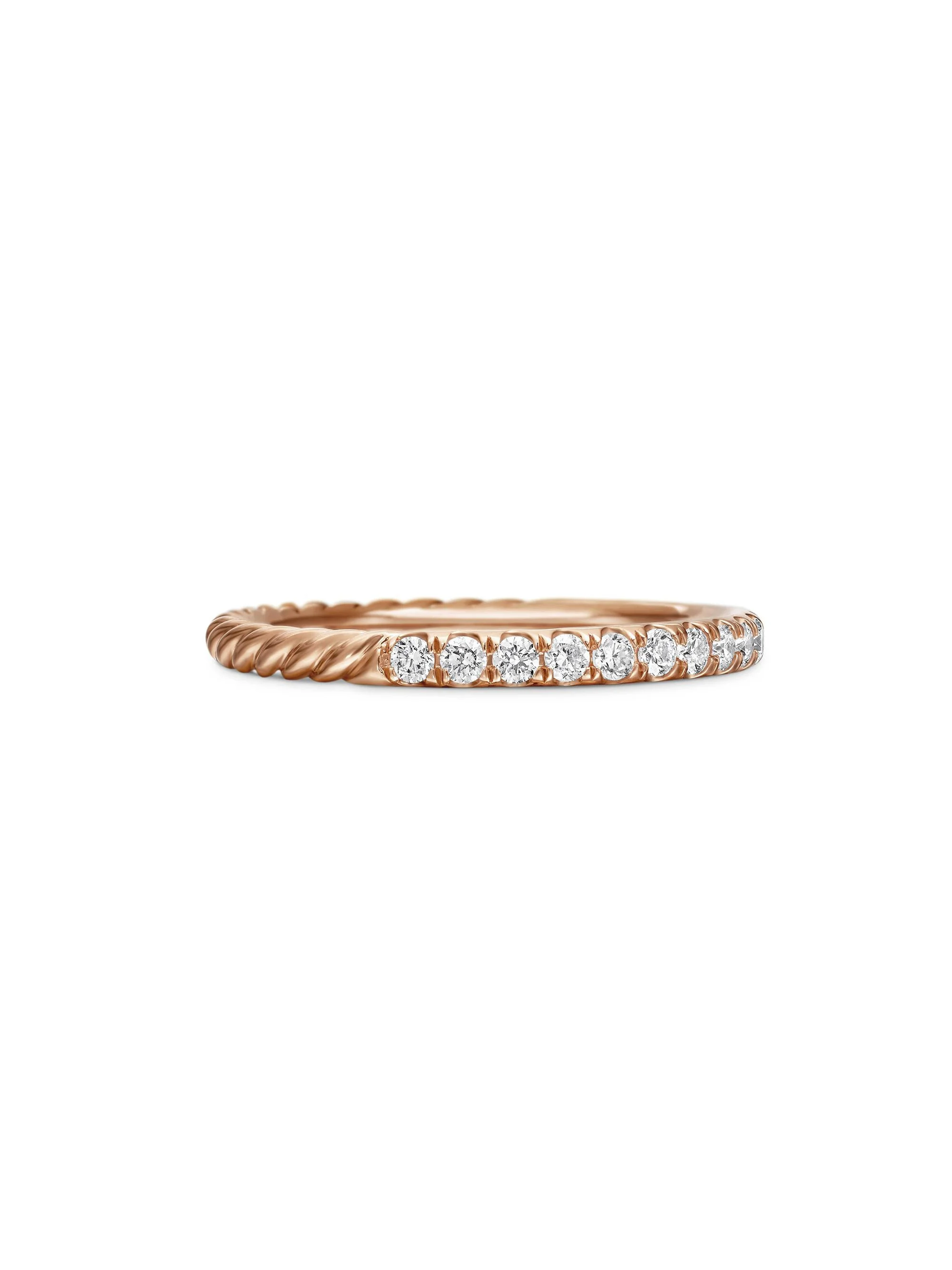 Women's Cable Collectibles Stack Ring in 18K Rose Gold - Rose Gold - 1