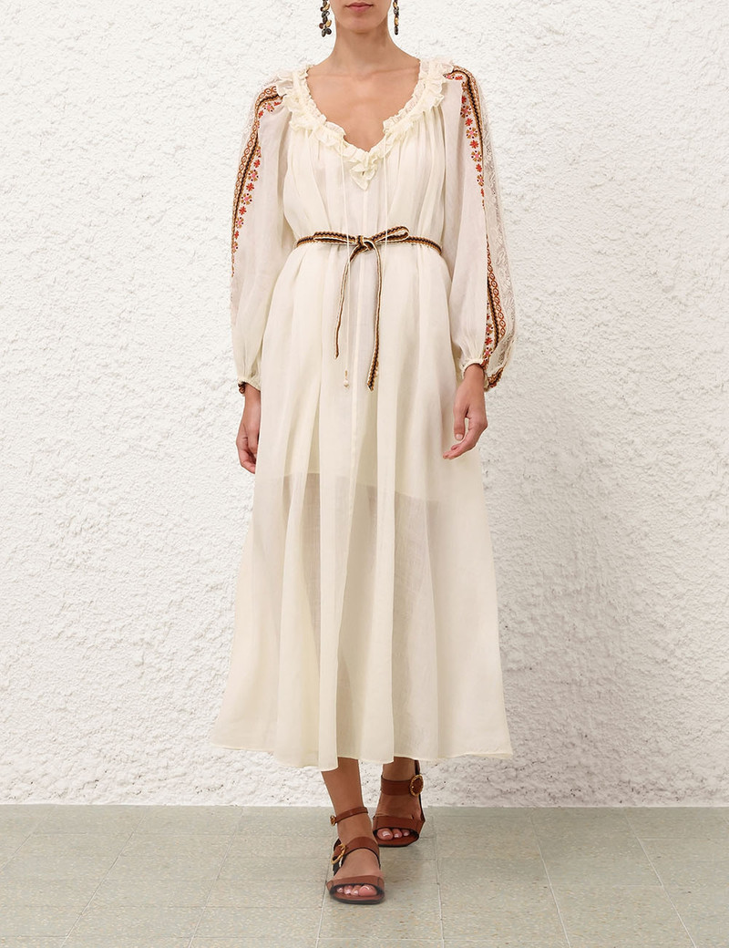 Zimmermann ASTER EMBROIDERED MAXI DRESS outlook