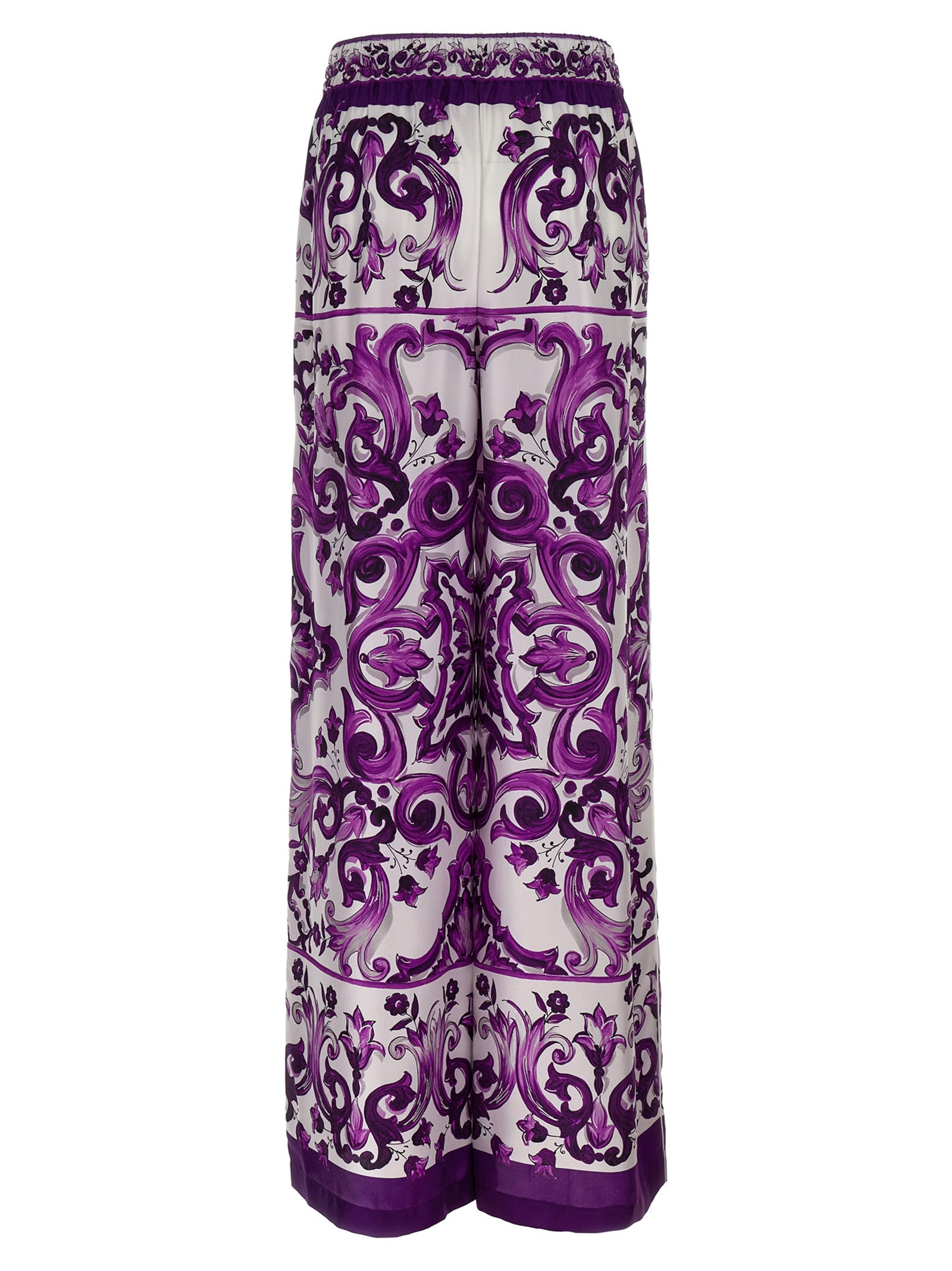 Majolica Print Pants Purple - 2