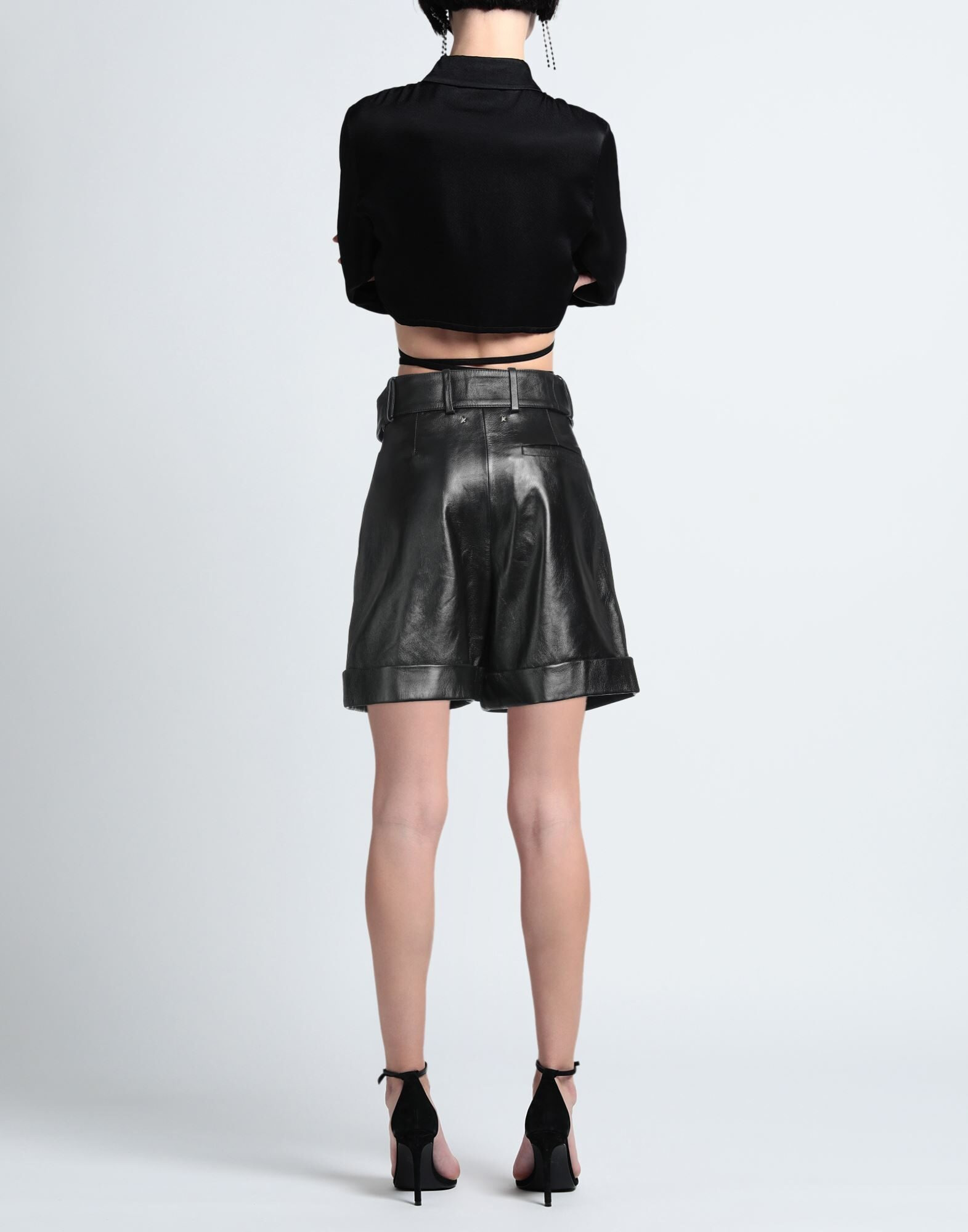 Black Women's Leather Pant - 3
