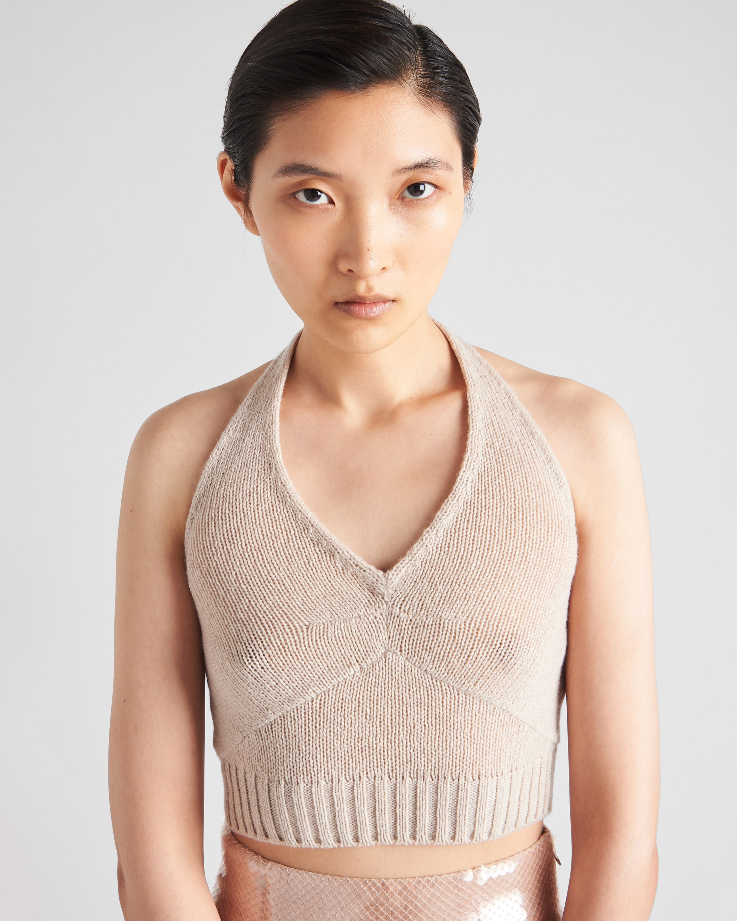 Sleeveless wool and cashmere top - 3