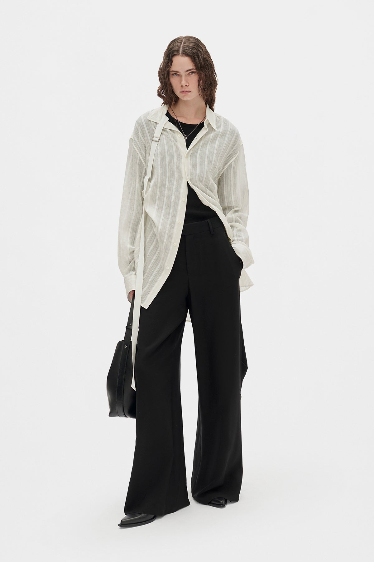 Ebba Dobby Stripe Shirt with Adjustable Strap - 5