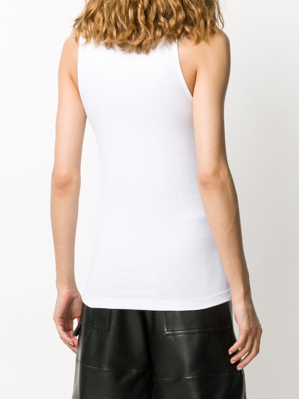logo print tank top - 4