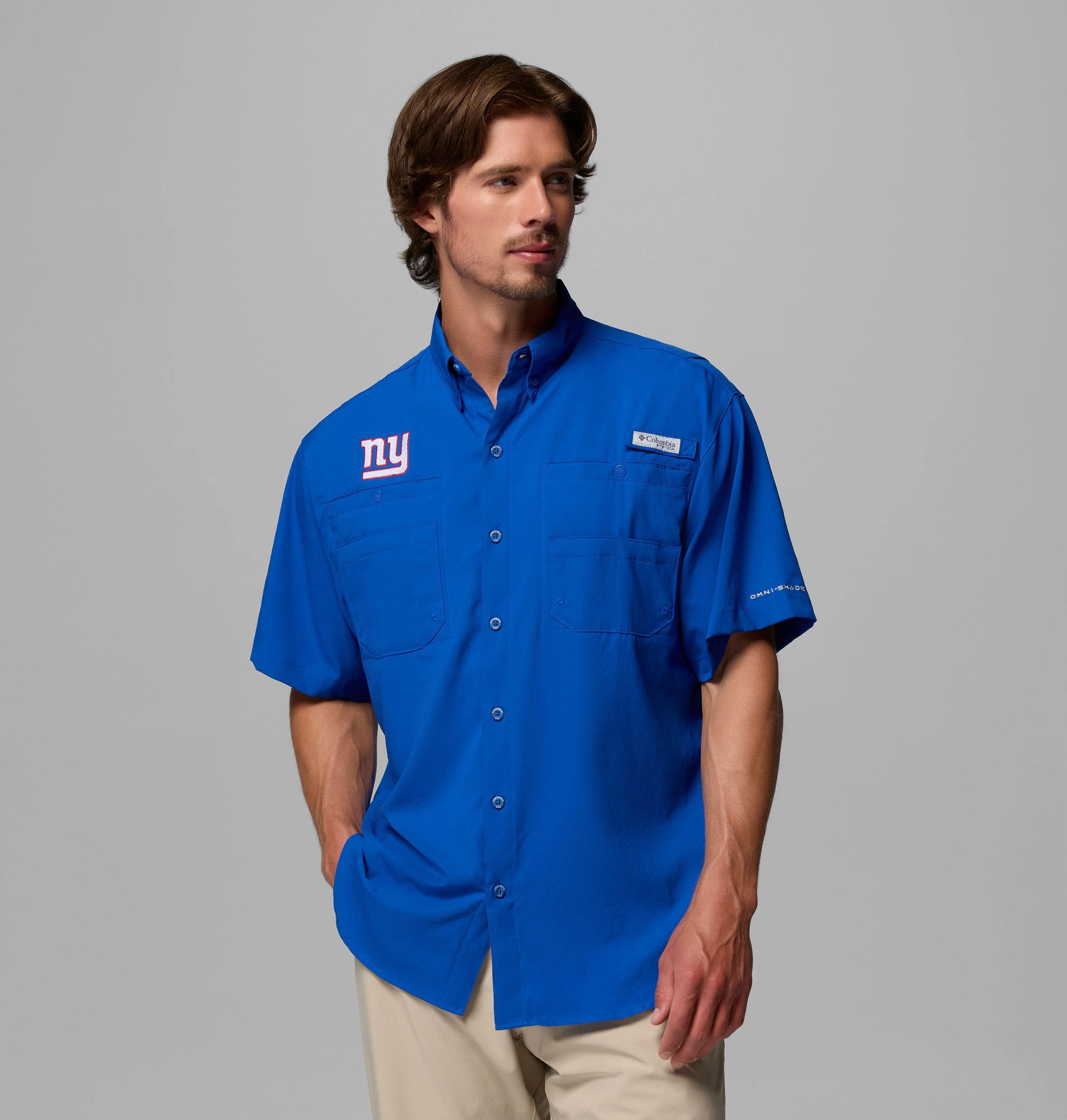 Men's PFG Tamiami Short Sleeve Shirt - New York Giants - 1