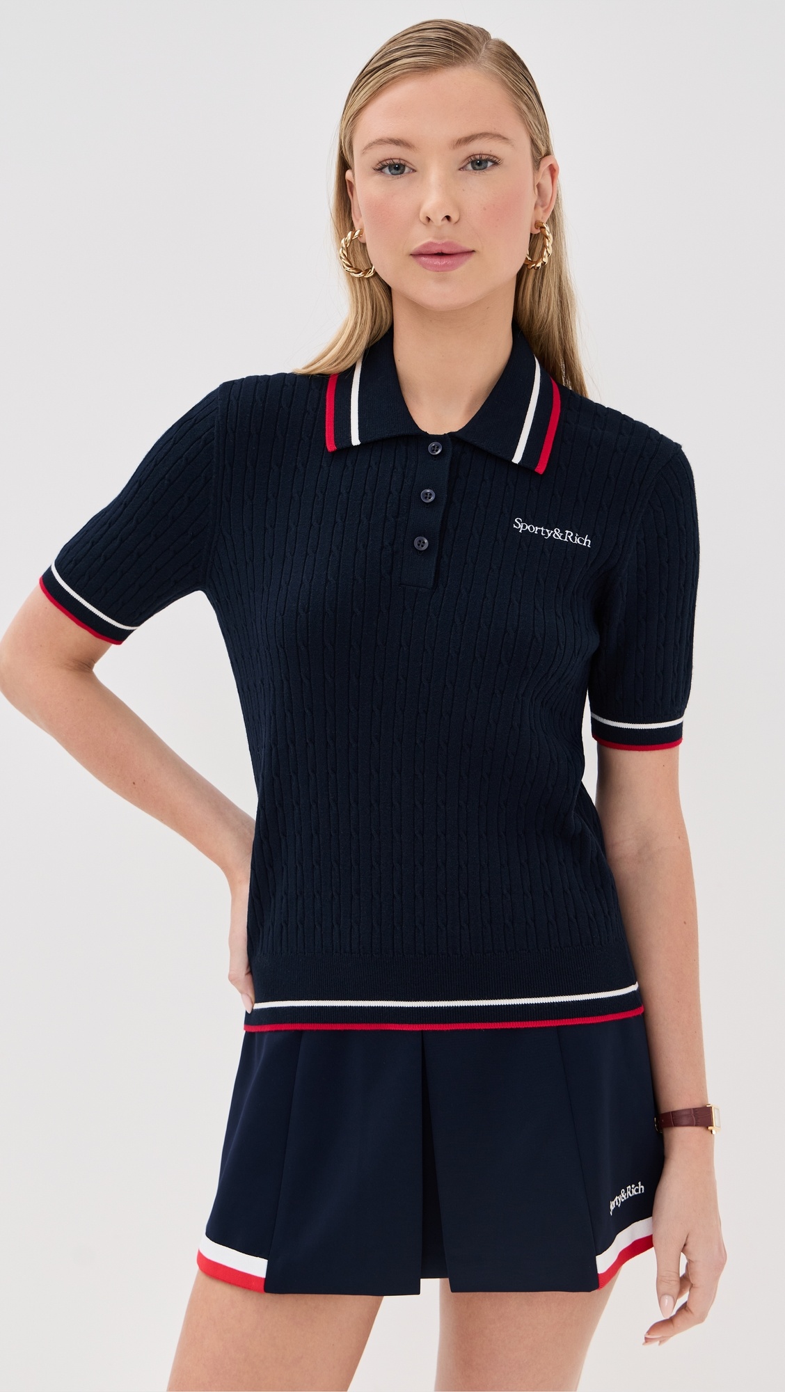 Serif Logo Mila Short Sleeves Polo - 6