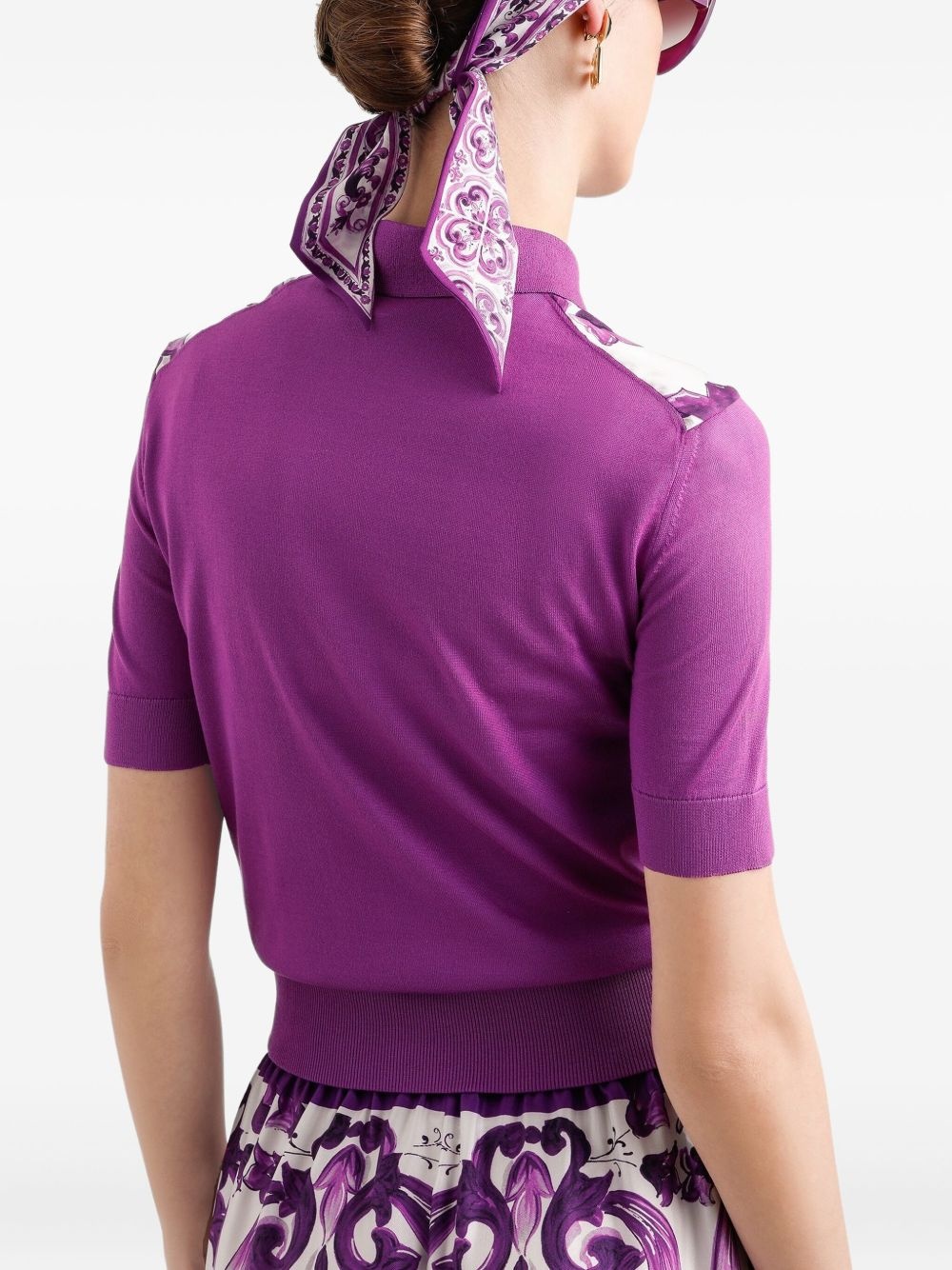 Majolica-print polo shirt - 5