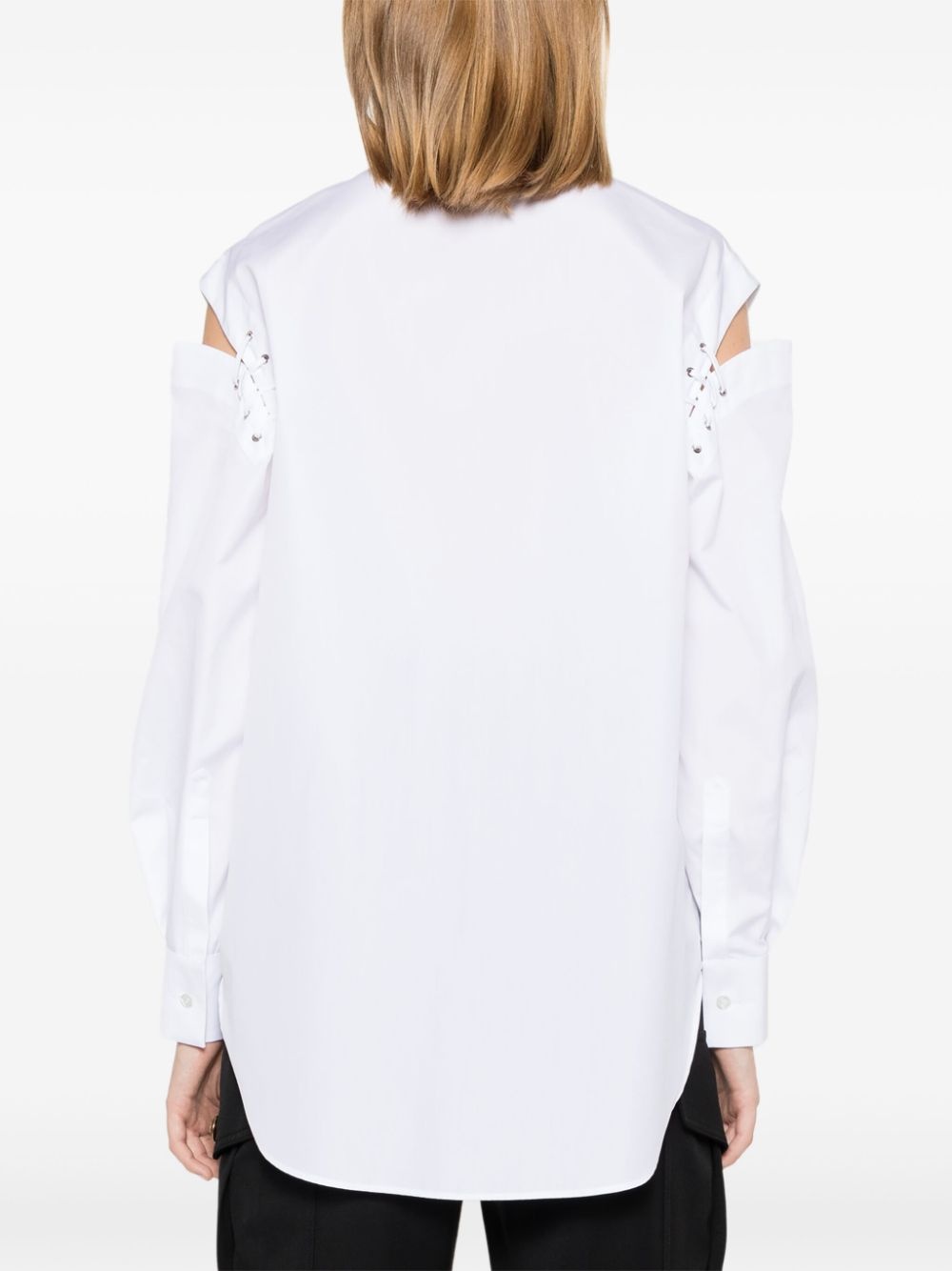 cut-out cotton shirt - 4
