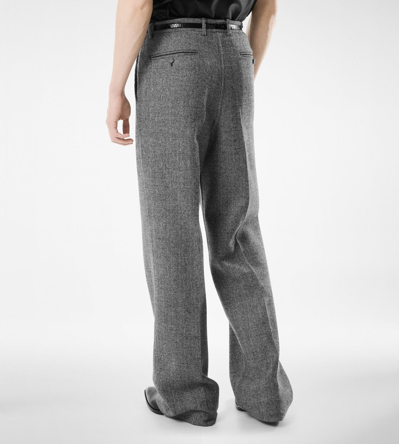 SHARKSKIN HERRINGBONE DOUBLE SPLITTABLE PANT 5
