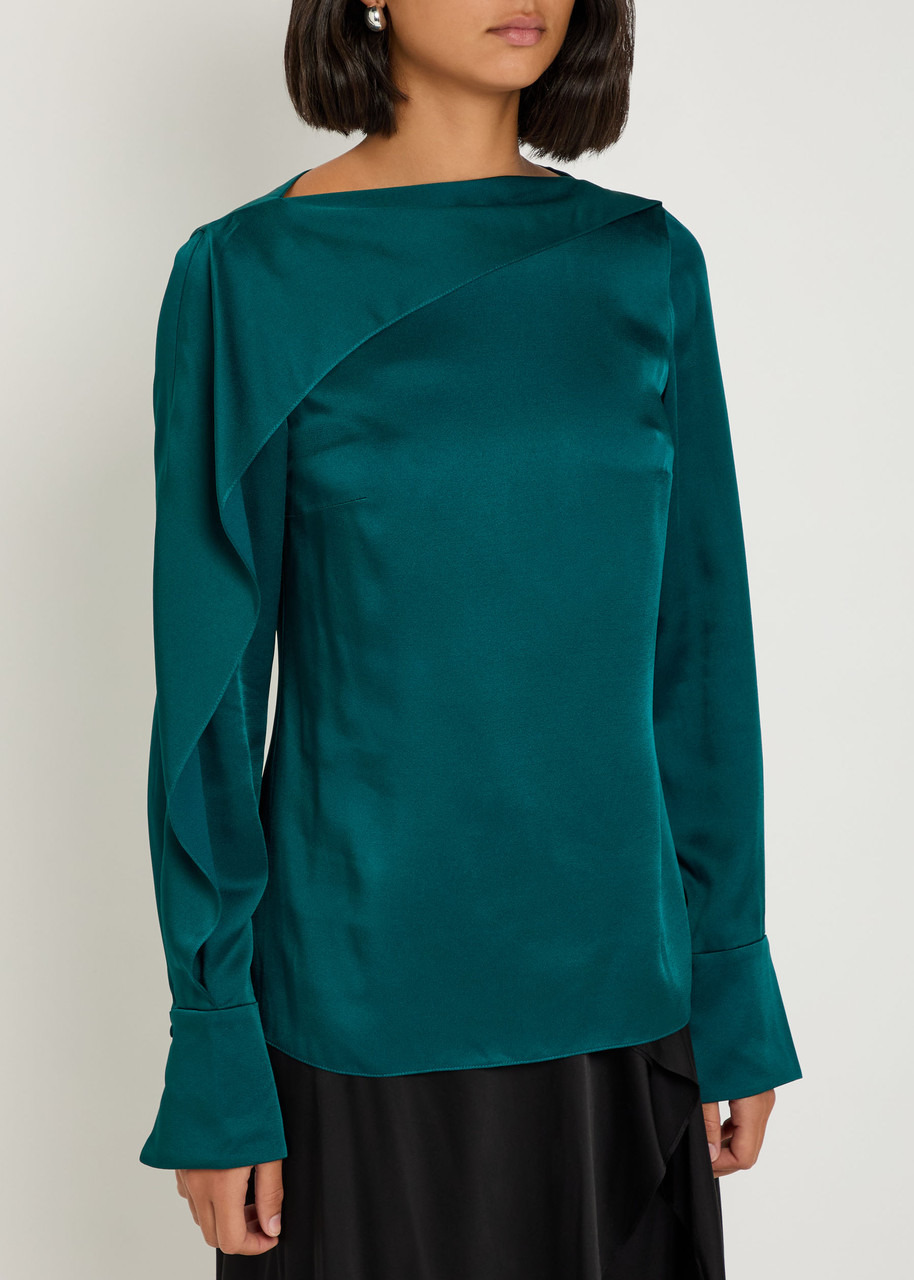 Erdem Draped Crepe de Chine top - 2