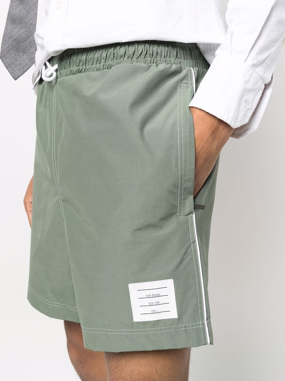 grosgrain-tab track shorts - 5