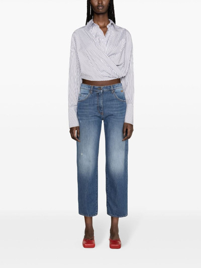 MSGM mid-rise cropped jeans outlook