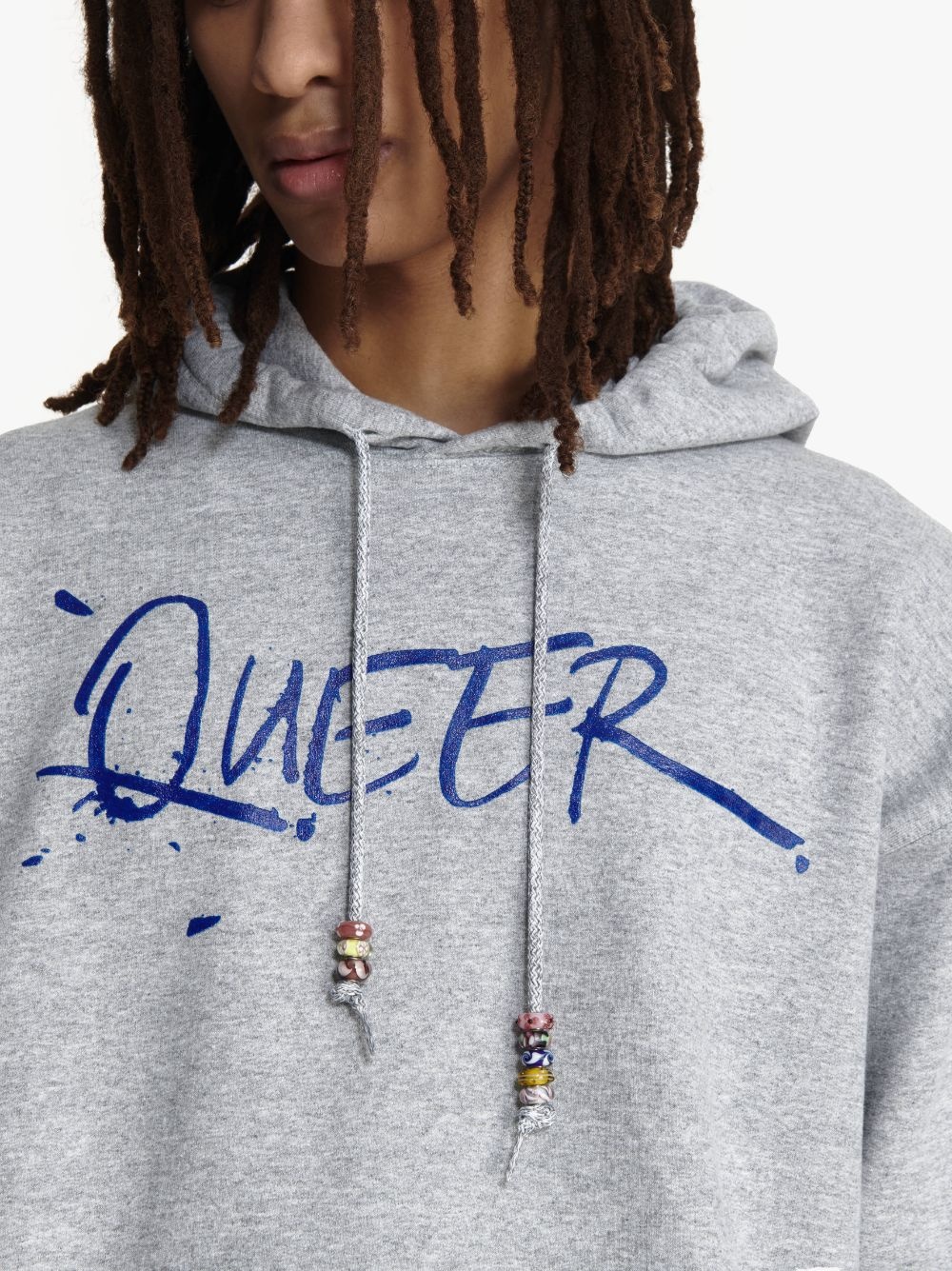 JW ANDERSON X QUEER HOODIE WITH TEXT PRINT - 4