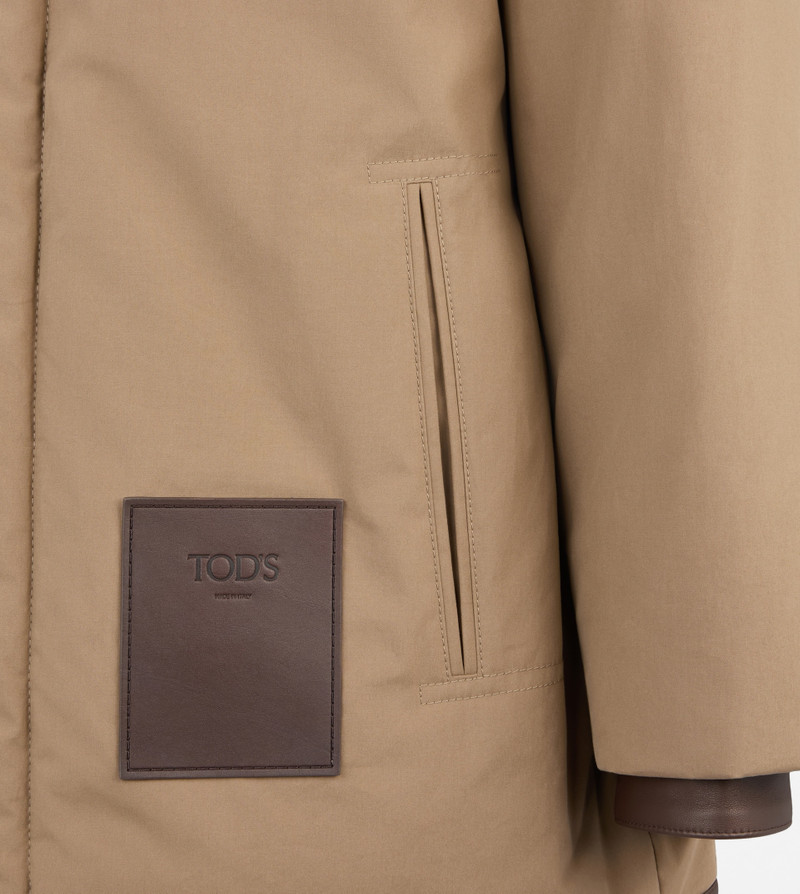 JACKET WITH LEATHER INSERTS - BROWN 7