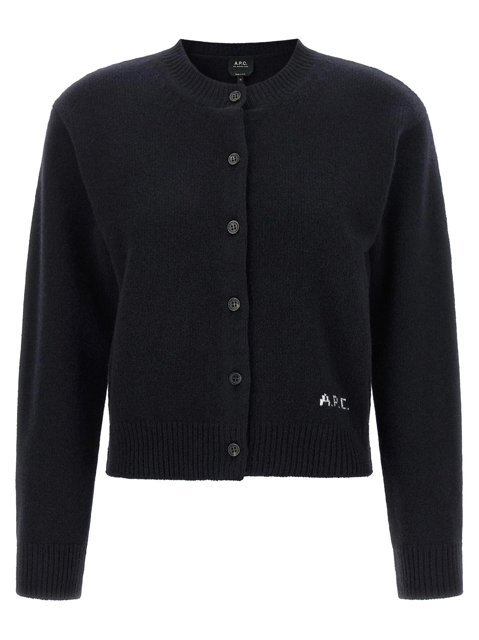 A.P.C. Women Lila' Wool Cardigan With Logo Intarsia - 1