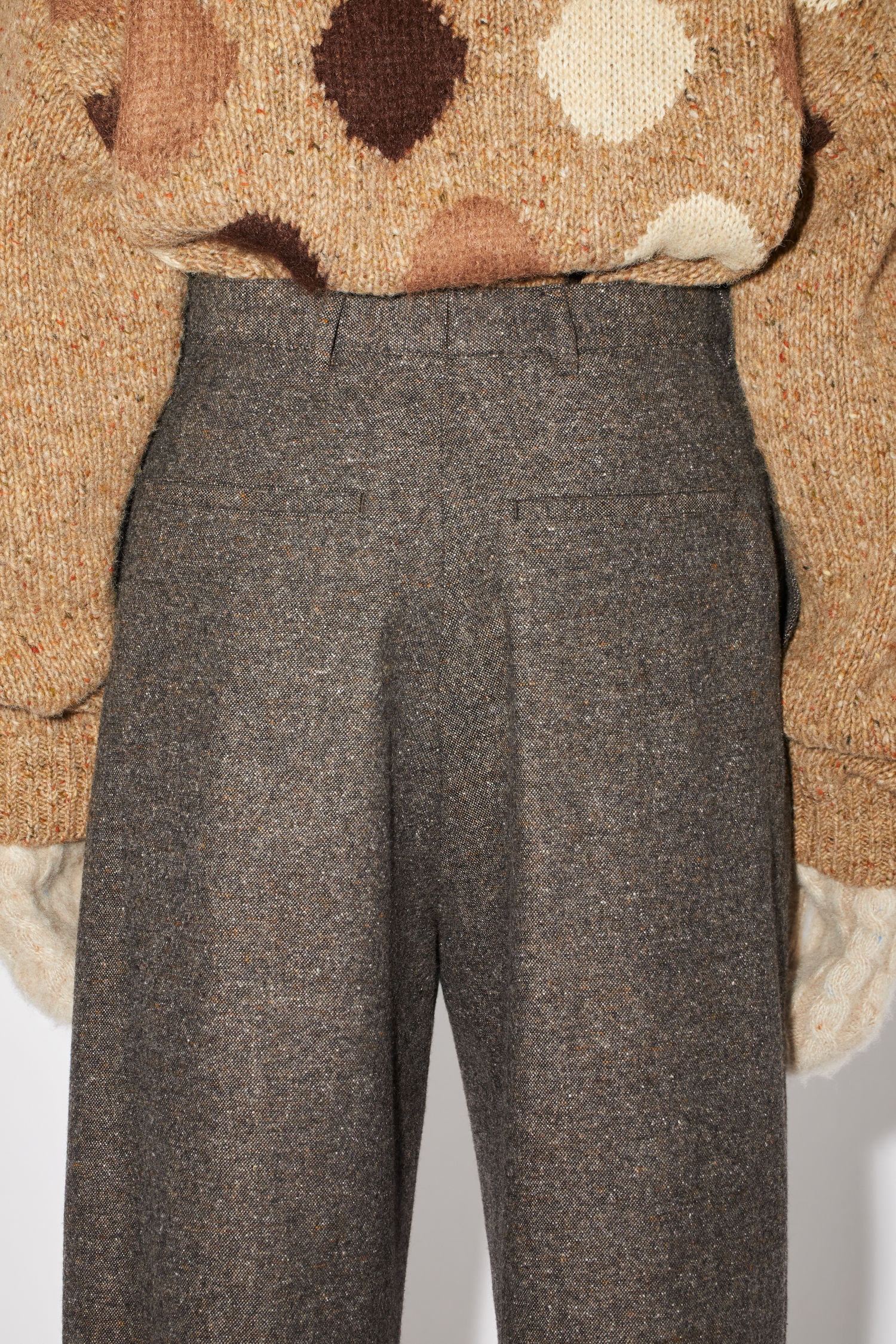 Tailored trousers - Brown melange - 6