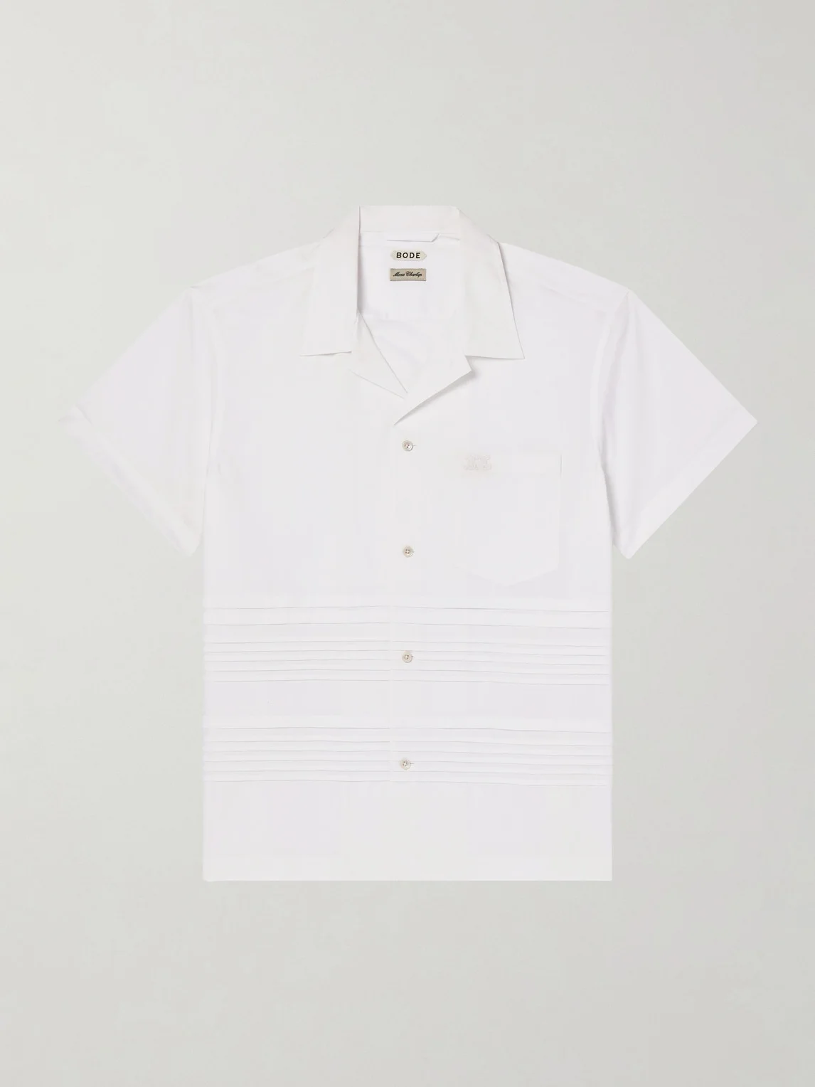 Chamomile Camp-Collar Logo-Embroidered Cotton-Poplin Shirt - 1