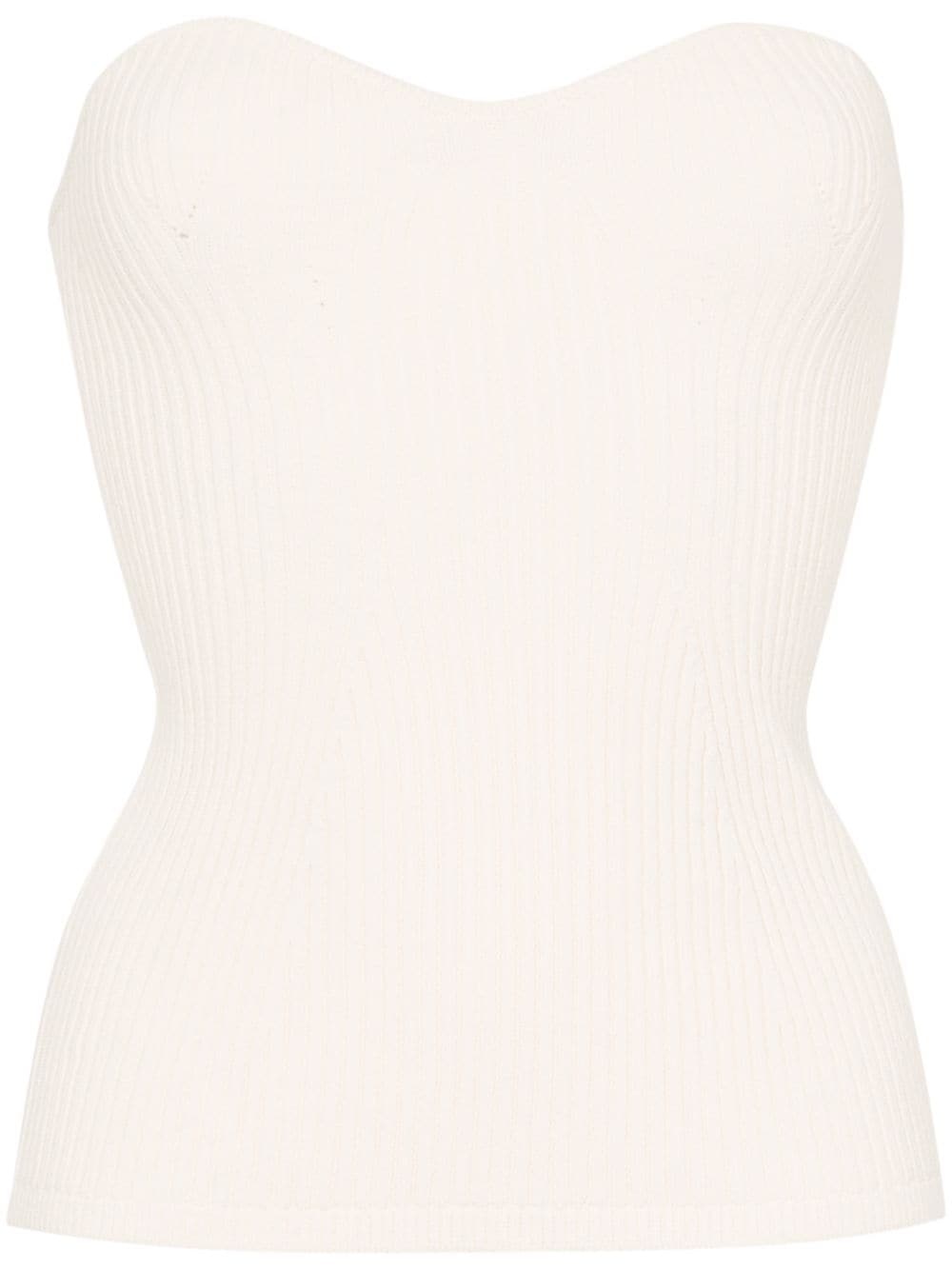 Lucie ribbed knit bustier - 1