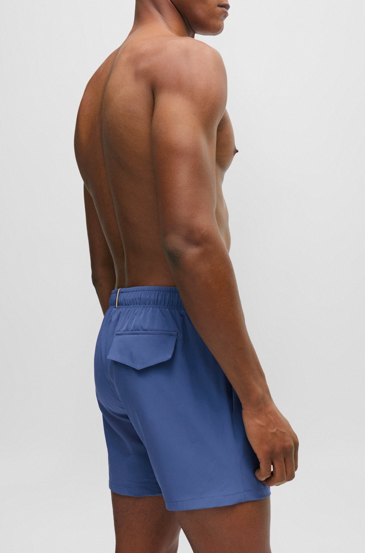 QUICK-DRYING SWIM SHORTS WITH LOGO PRINT - 3