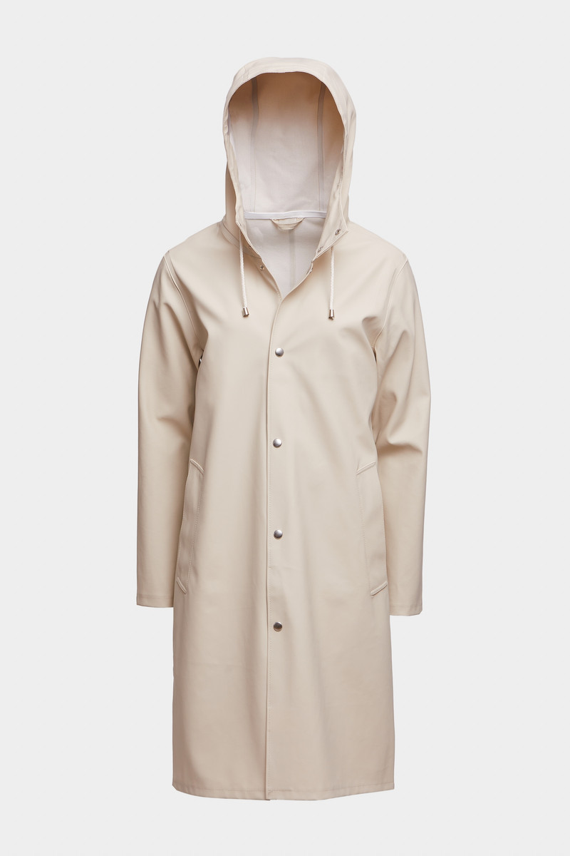 Stockholm Long Raincoat Oyster 1