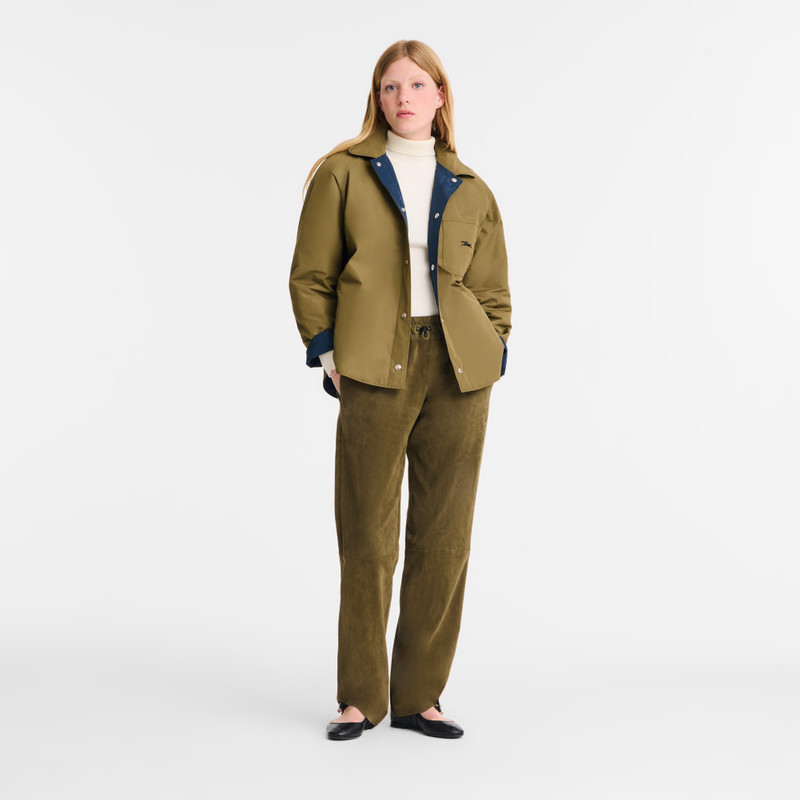 Longchamp Padded blouson Navy/Artichoke - Technical taffeta outlook