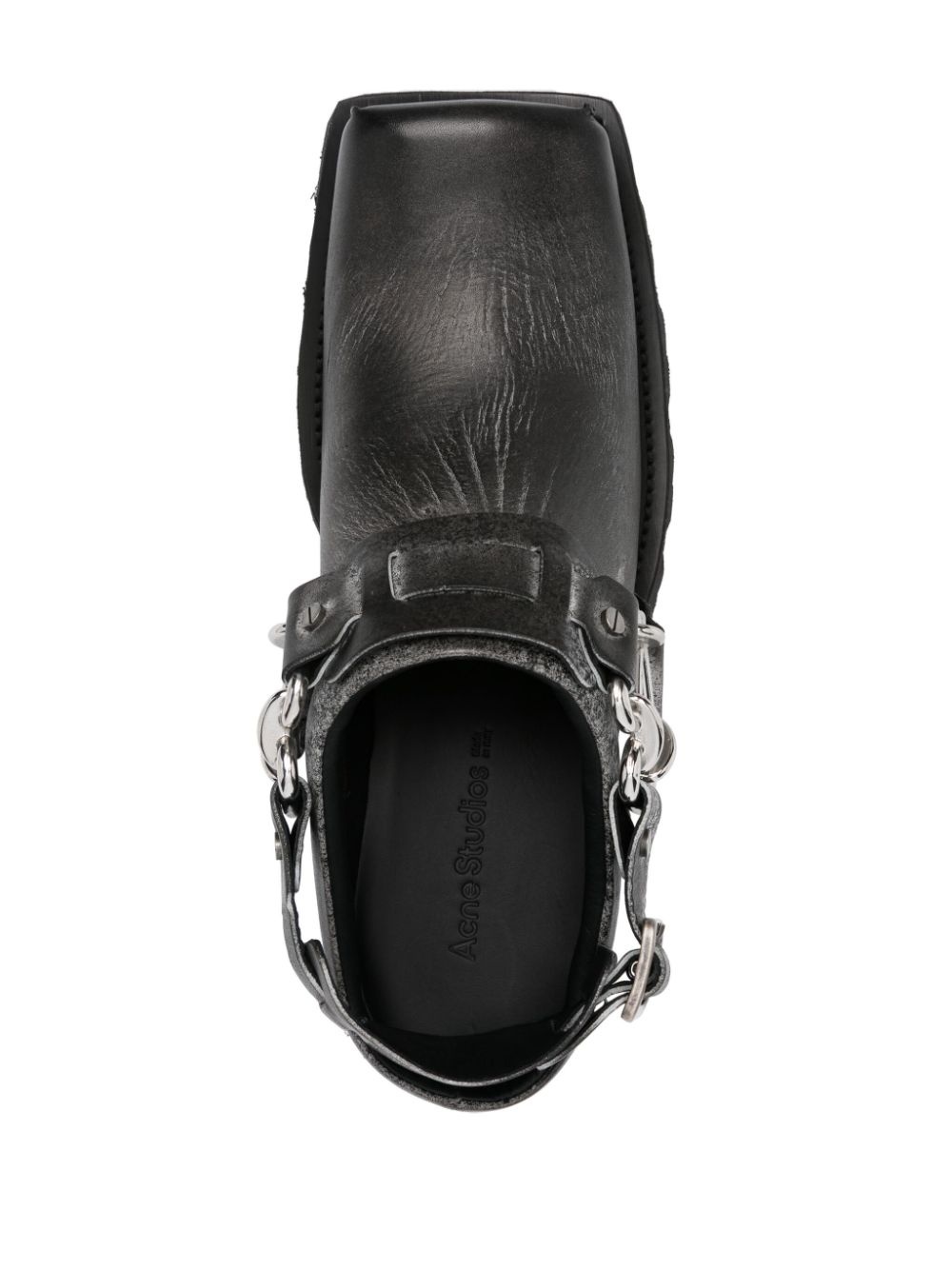 45mm leather harness mules - 4