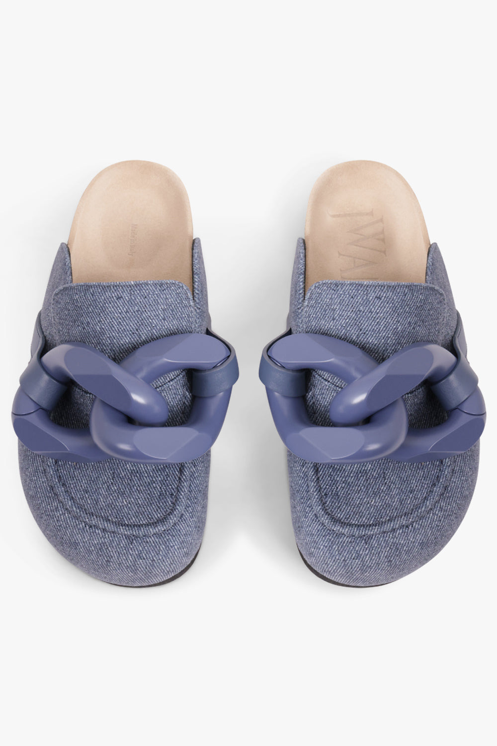 CHAIN MULE SLIP ON LOAFER | DENIM PRINT - 4