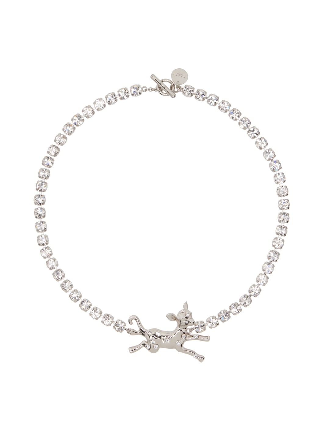 Silver Deer Charm Necklace - 1