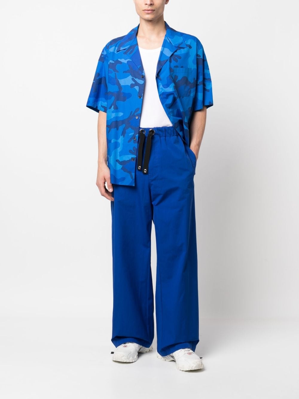 wide-leg cotton track pants - 2