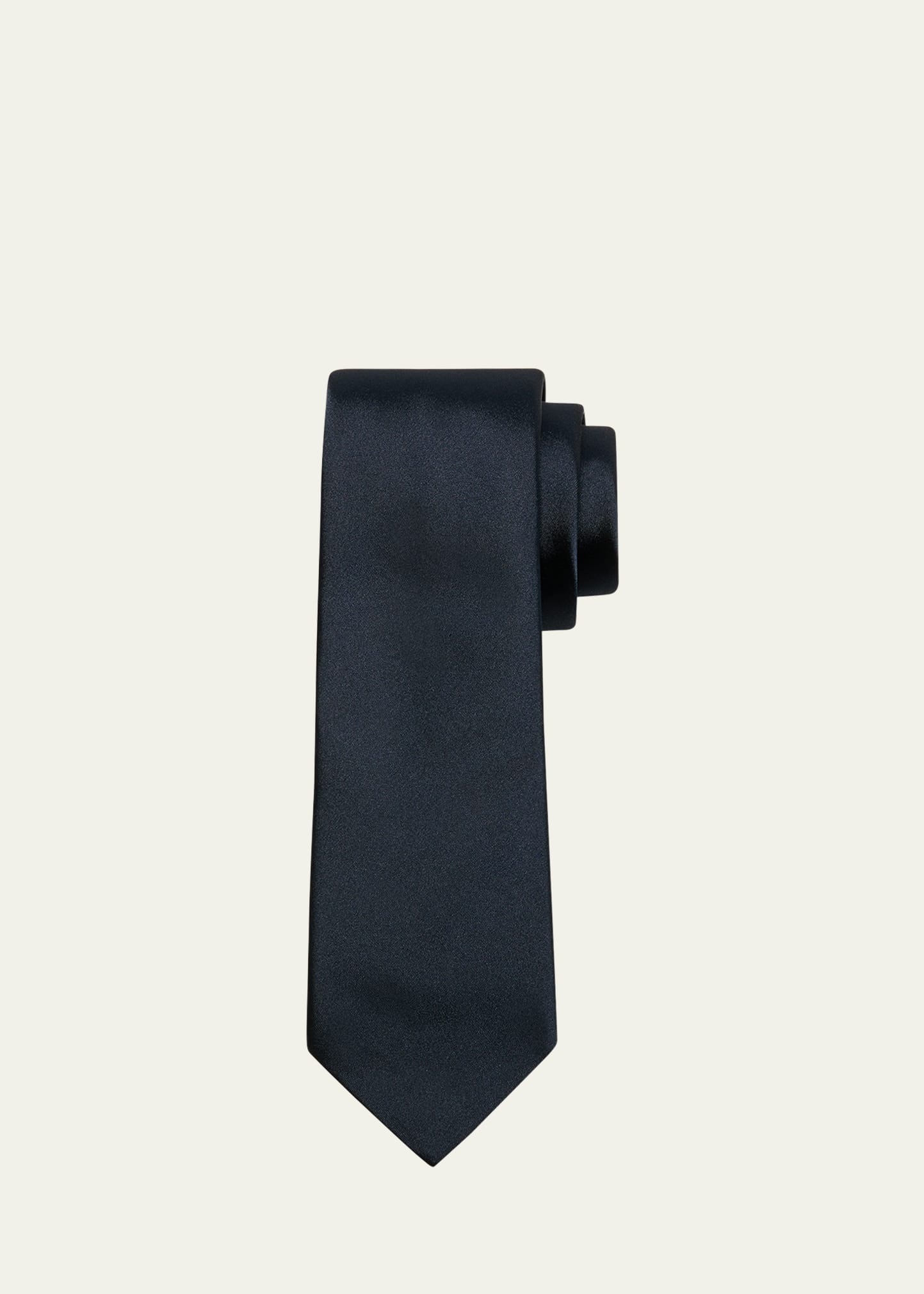 Men's Solid Silk Tie - 1