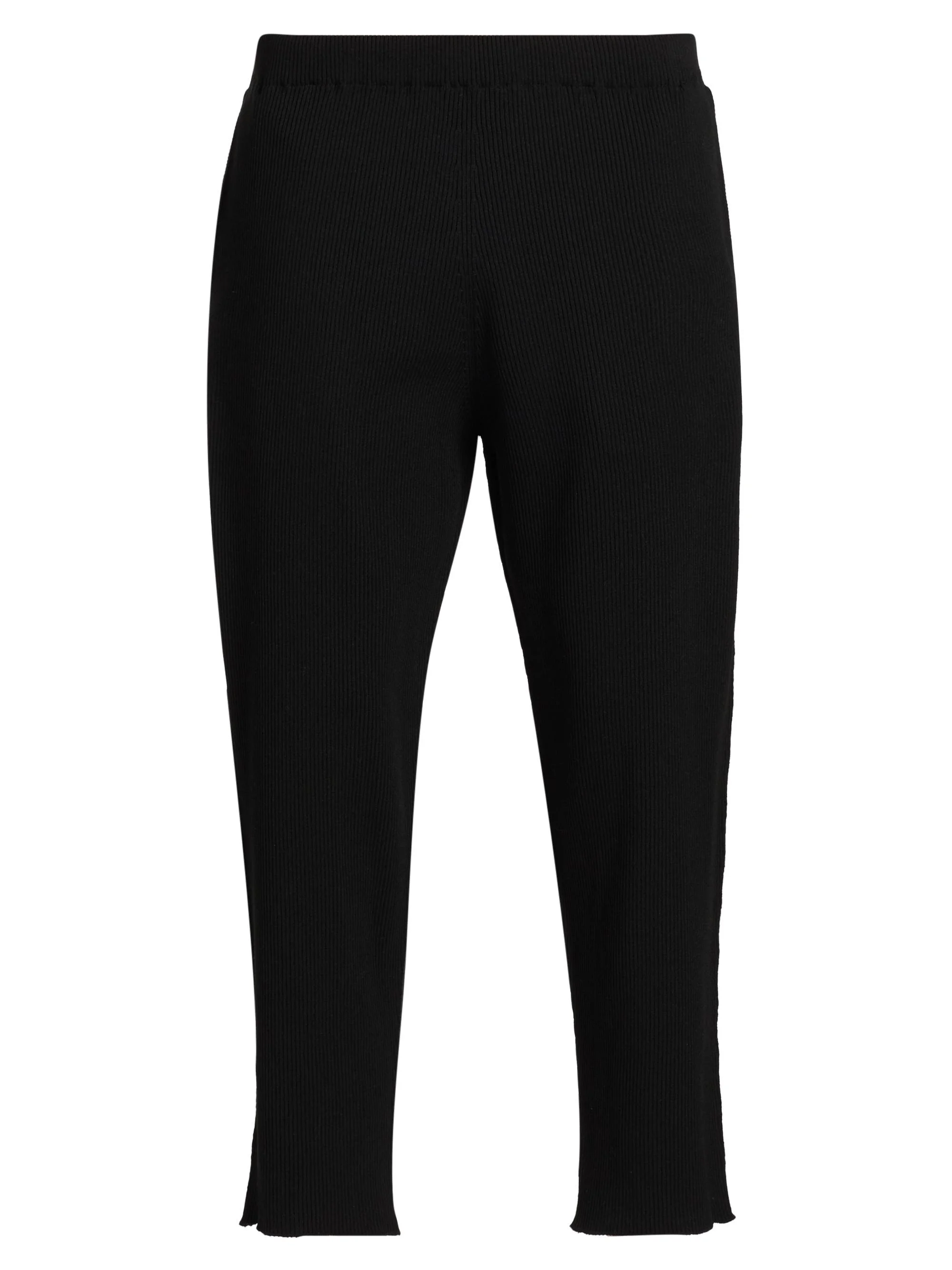 Men August Knit Pleated Tapered-Leg Pants - Black - 1